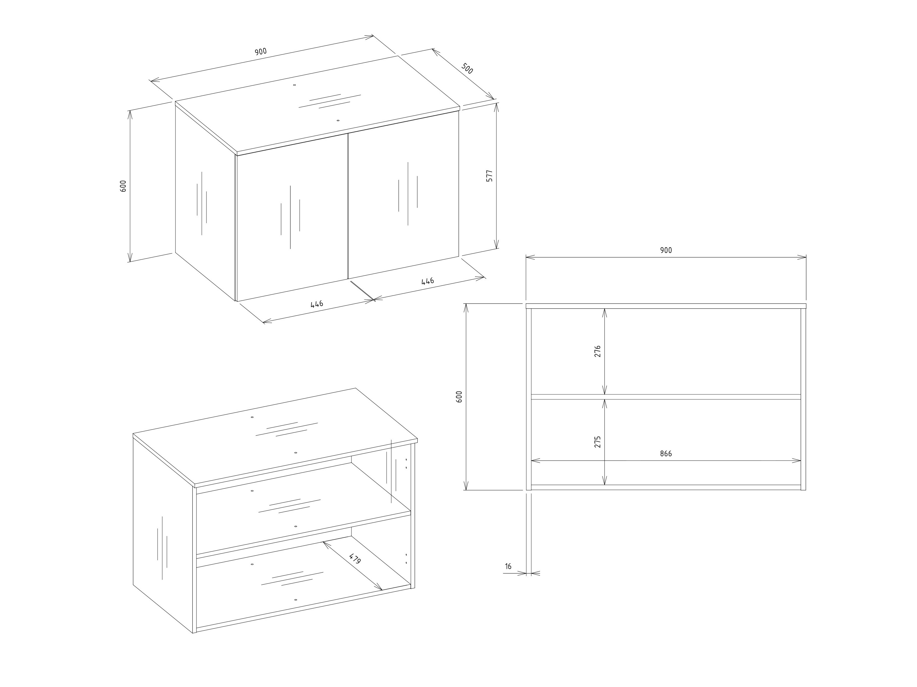 Garderobeskab Mandeville 408 (Hvid)