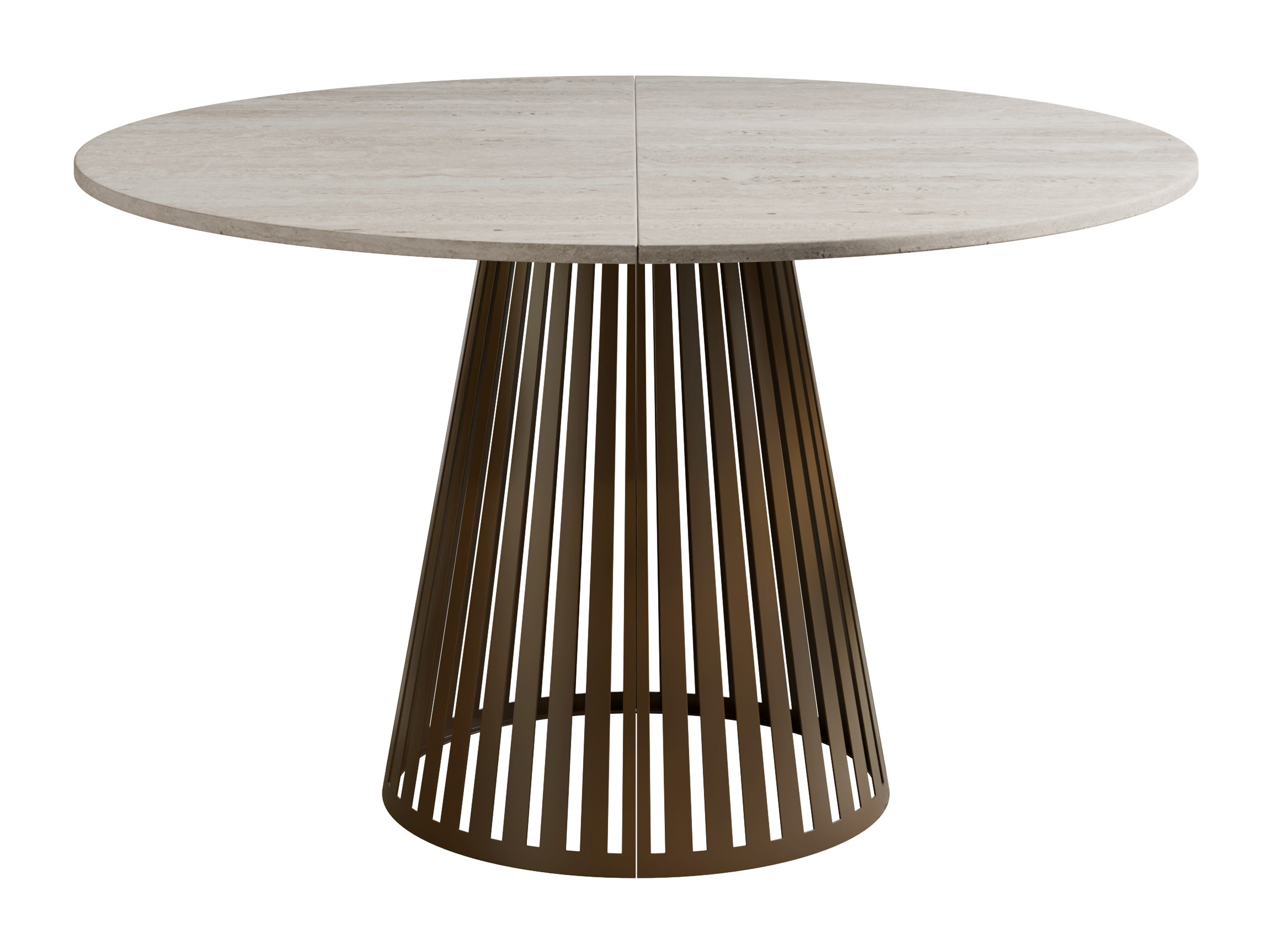 Bord Prudentia II (Lys travertin + Brun)