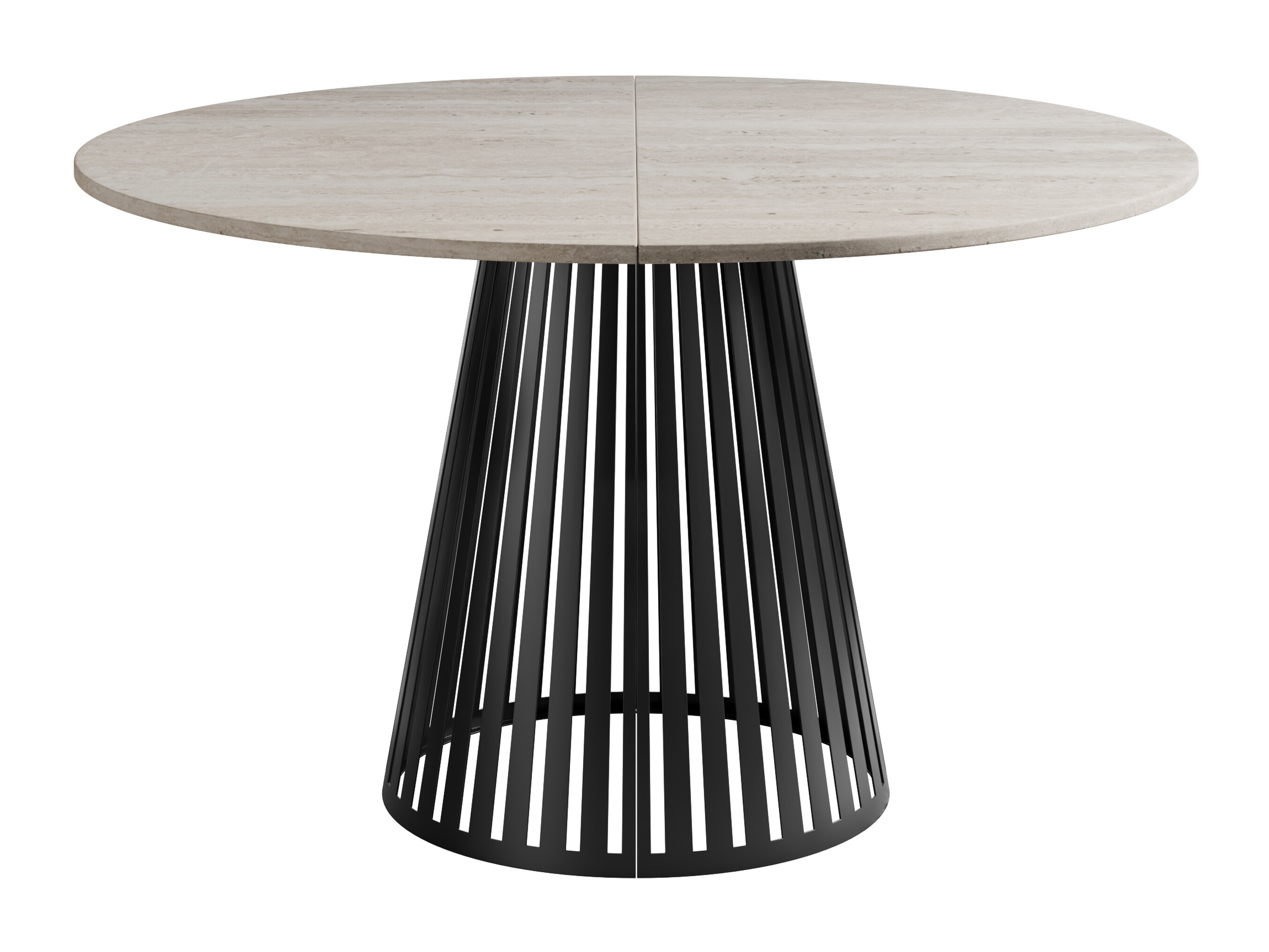 Bord Prudentia II (Lys travertin + Sort)