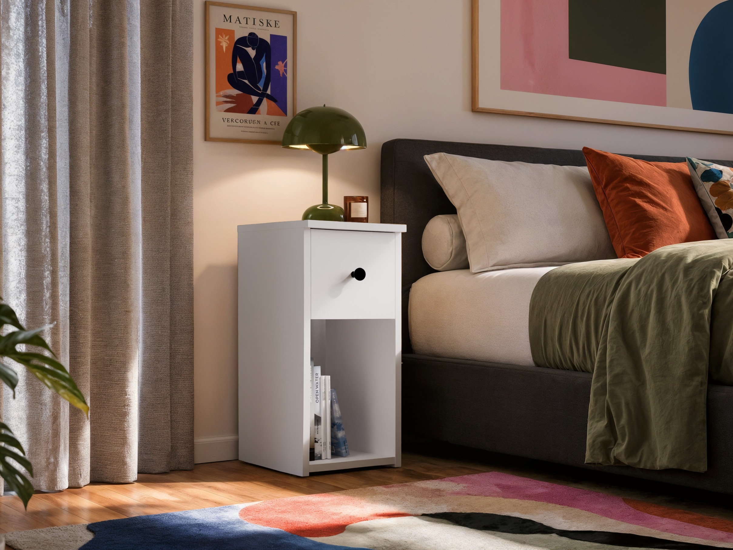 Sengebord Mandeville 409 (Hvid)
