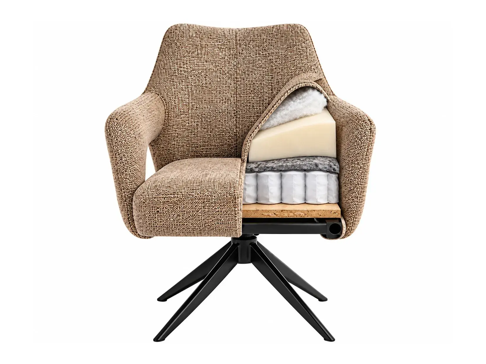 Stol Detroit 953 (Sort + Beige)