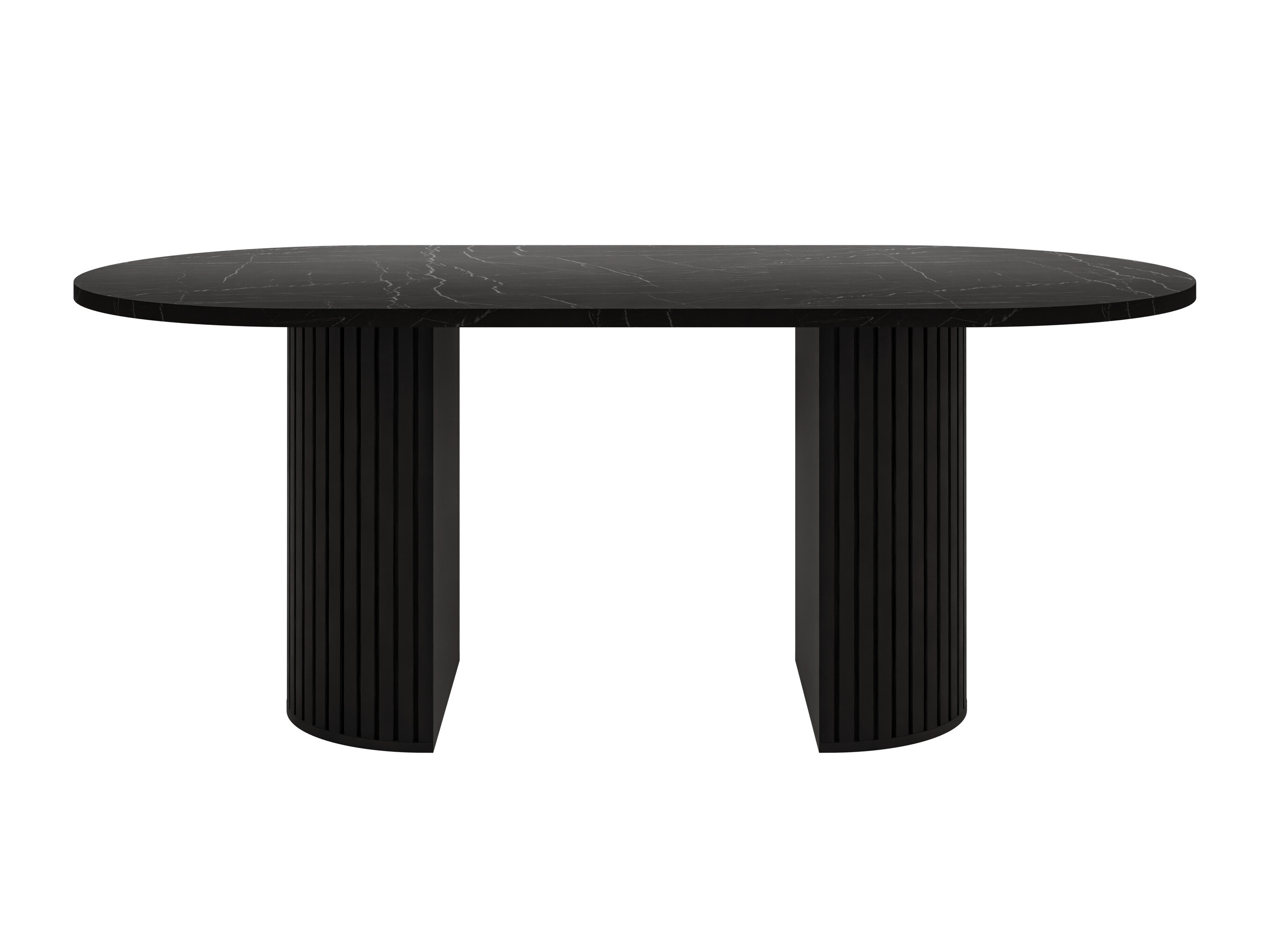 Bord Comfivo Ulma (Sort marmor + Sort)