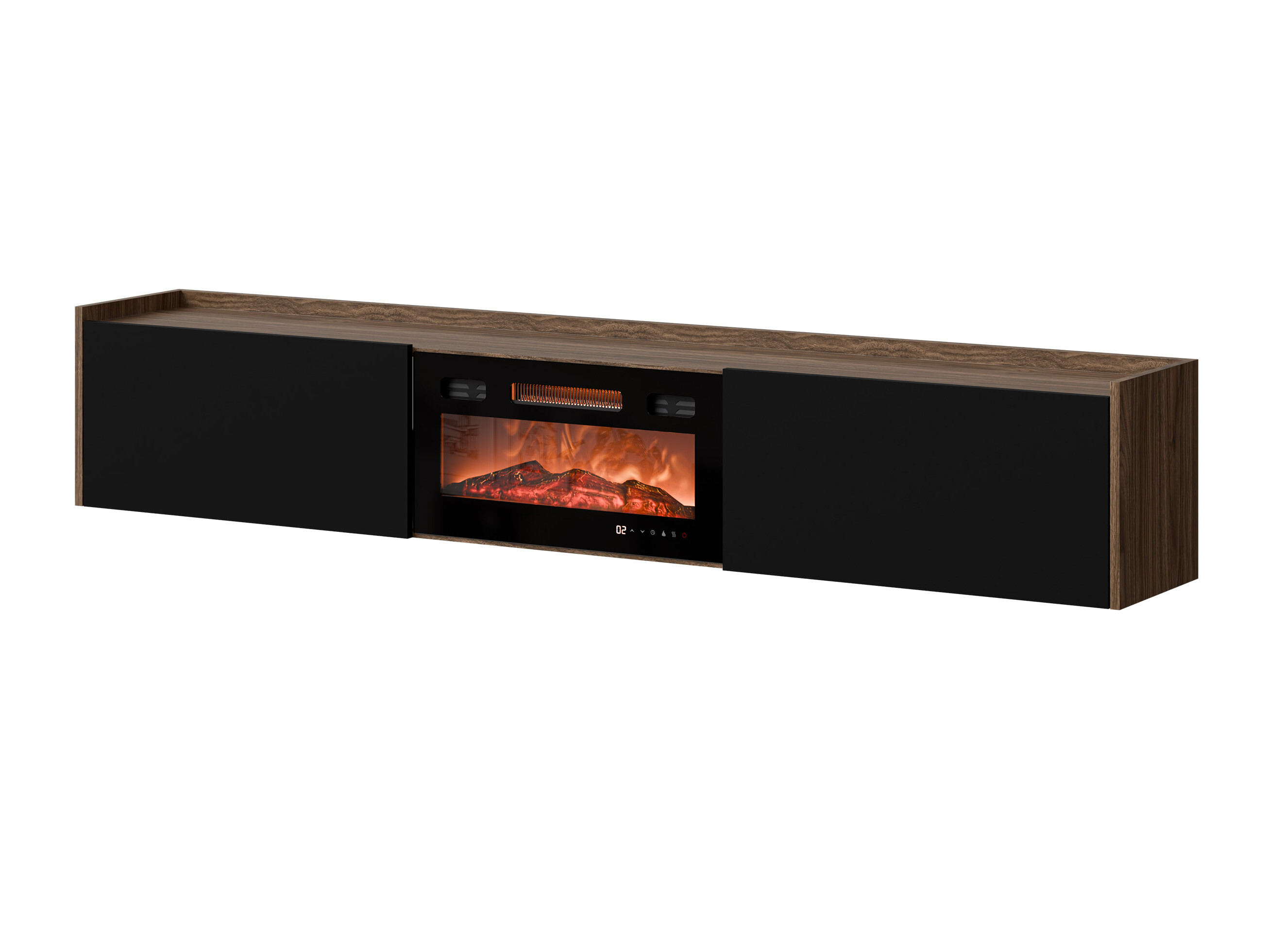 TV-bord Charlotte 215 (Sort + Valnød)