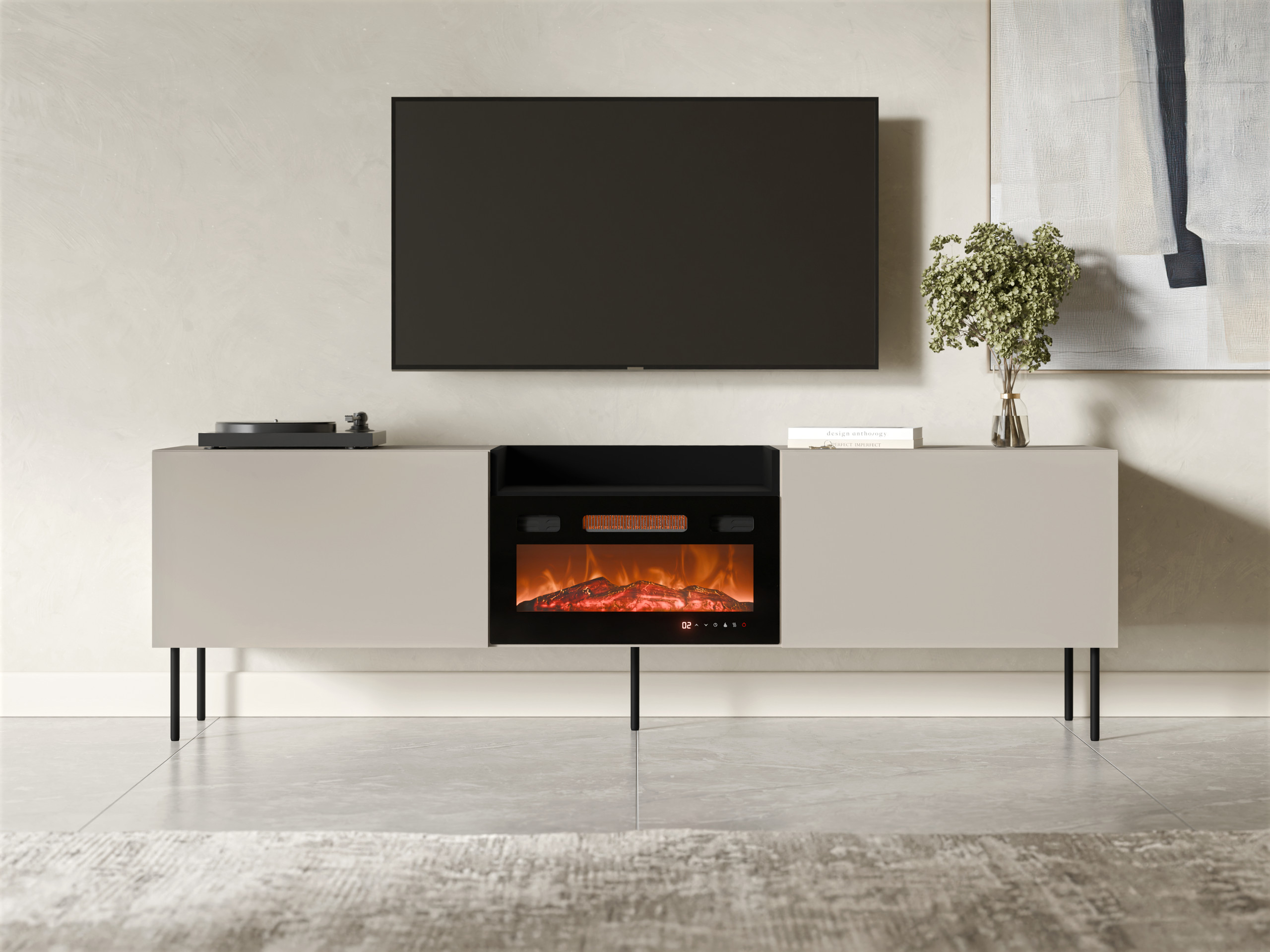 TV-bord Charlotte 216 (Kashmir + Sort)