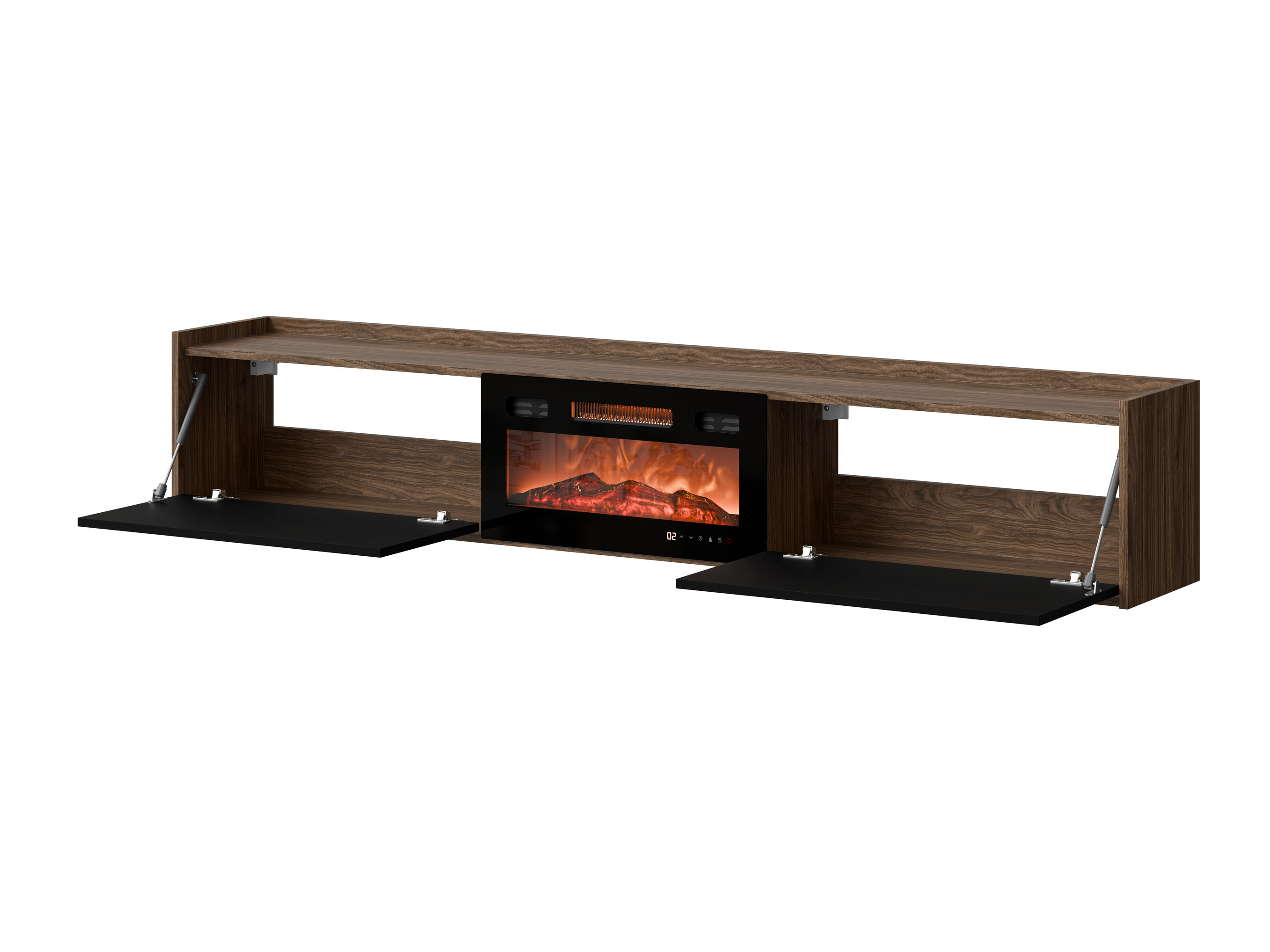 TV-bord Charlotte 215 (Sort + Valnød)