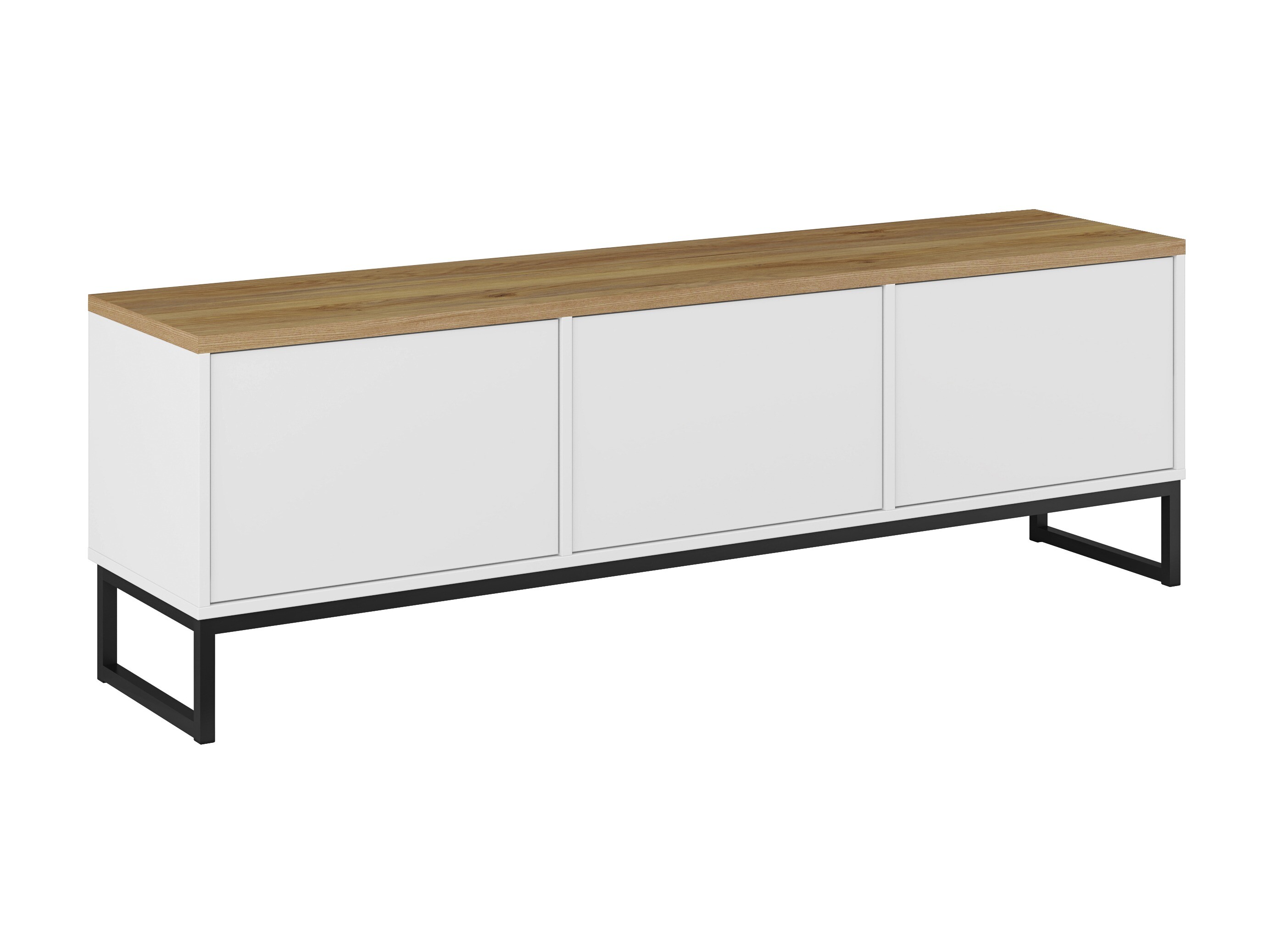 TV-bord Camtolo 100 (Hvid + Lys eg)