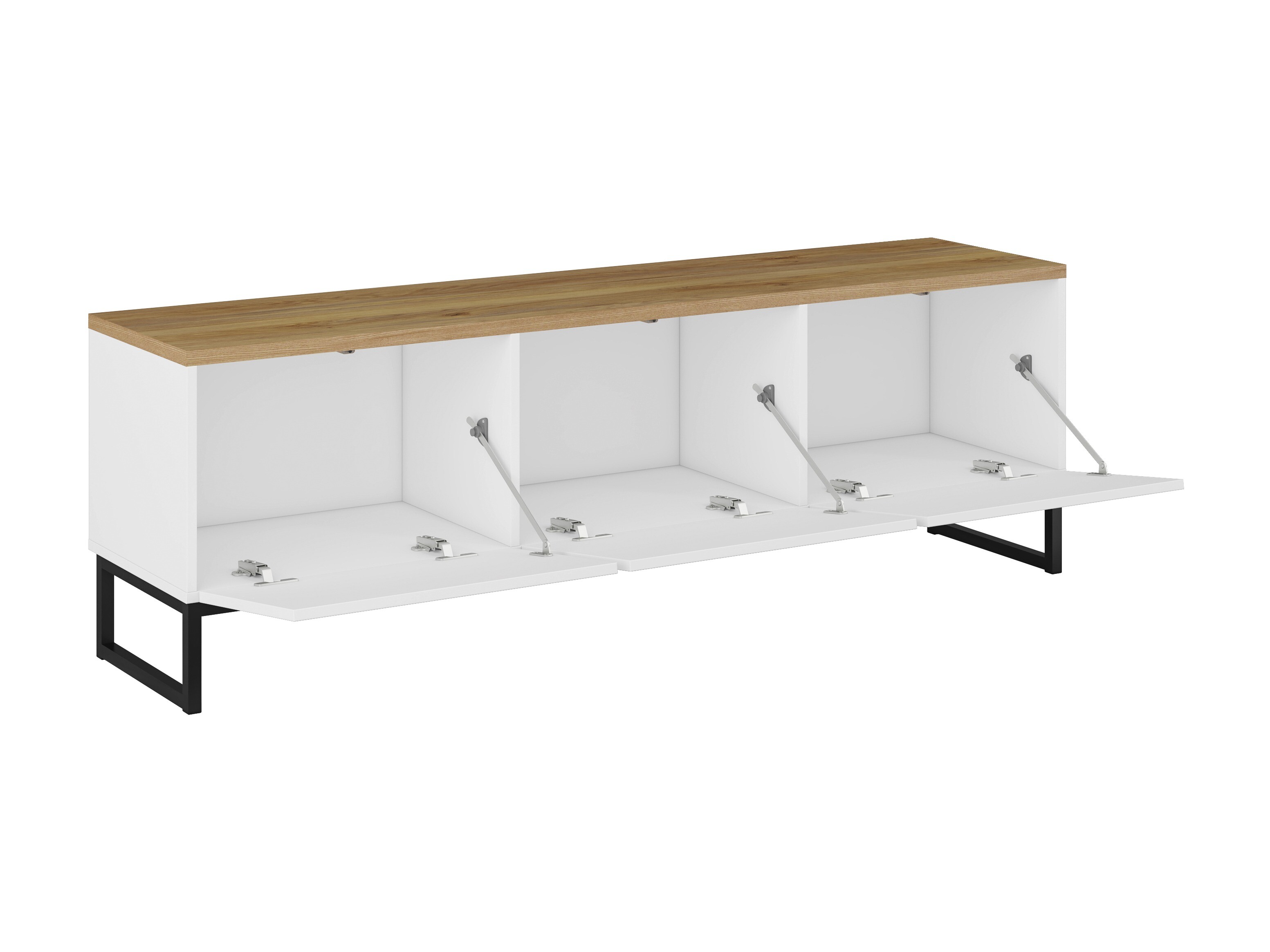 TV-bord Camtolo 100 (Hvid + Lys eg)