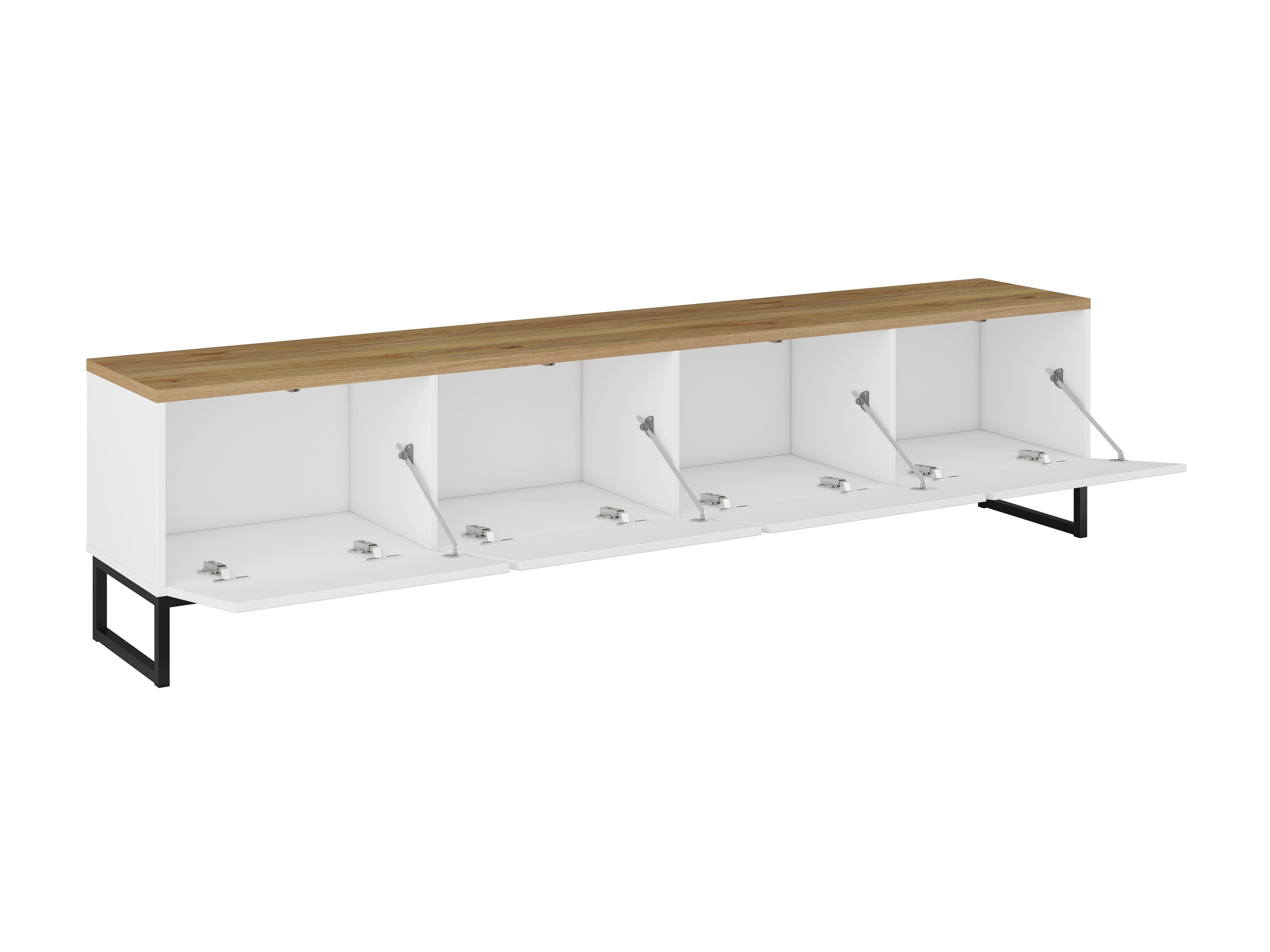 TV-bord Camtolo 101 (Hvid + Lys eg)