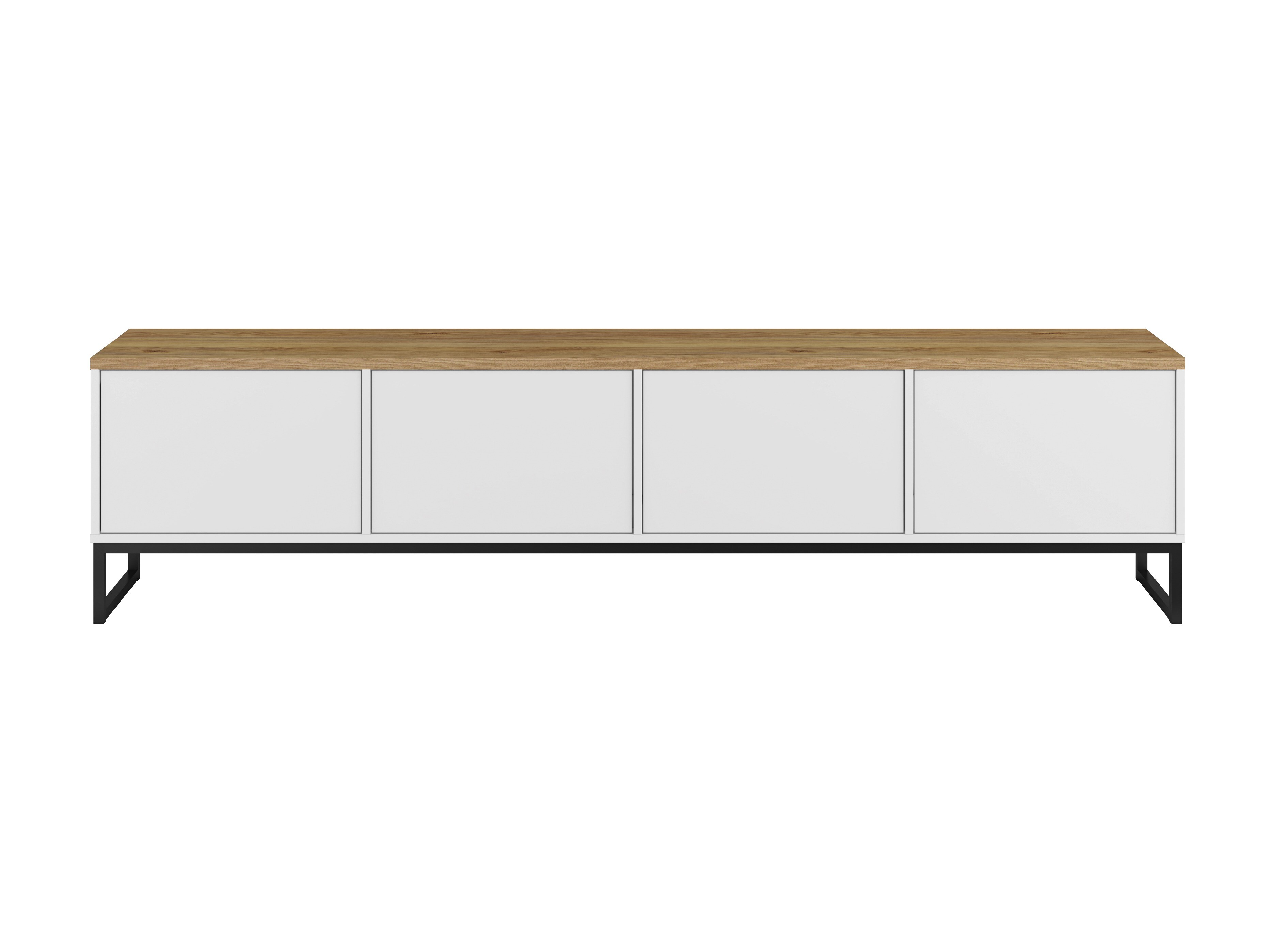 TV-bord Camtolo 101 (Hvid + Lys eg)