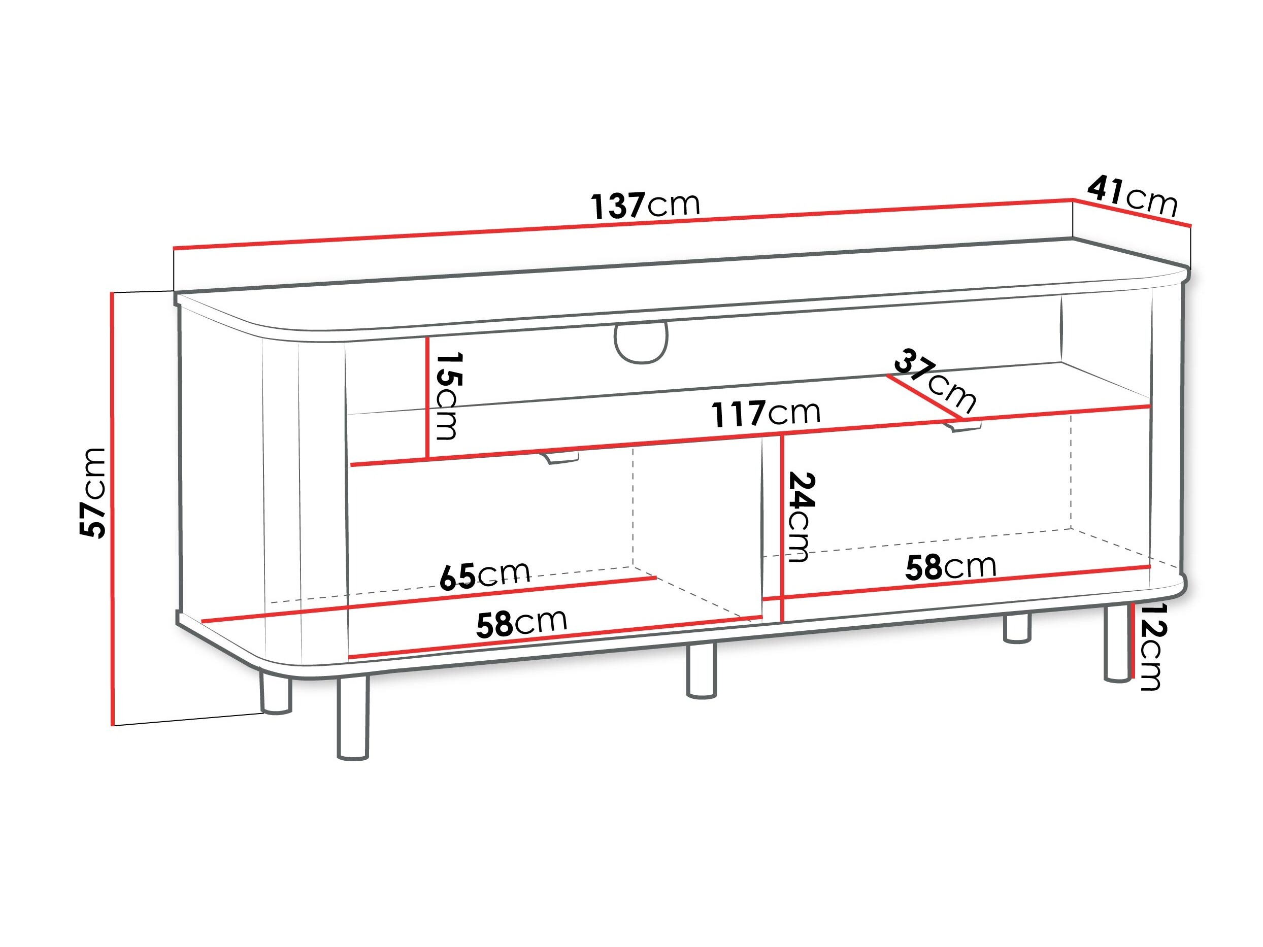 TV-bord Larala 106 (Hvid)