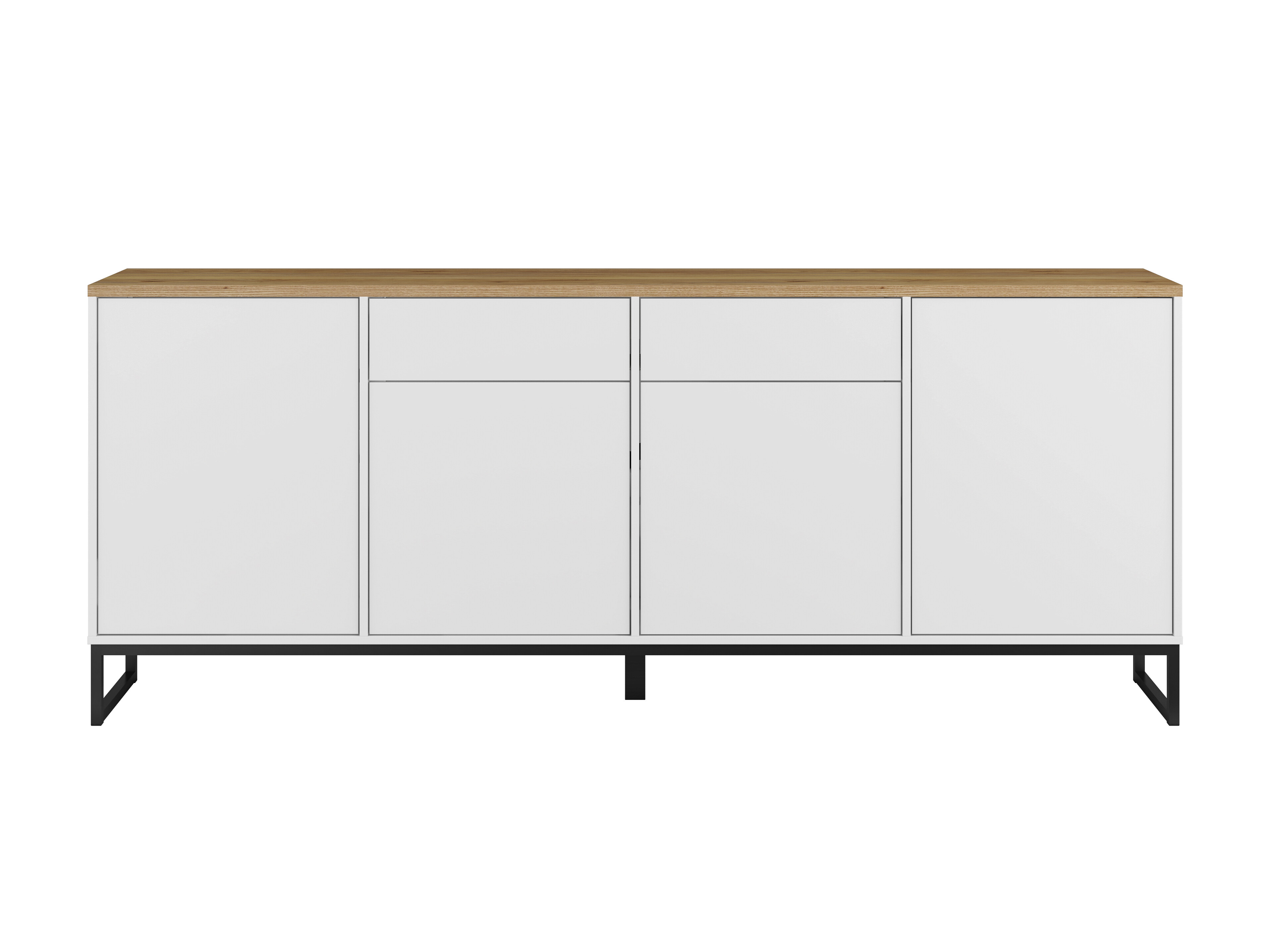 Kommode Camtolo 102 (Hvid + Lys eg)