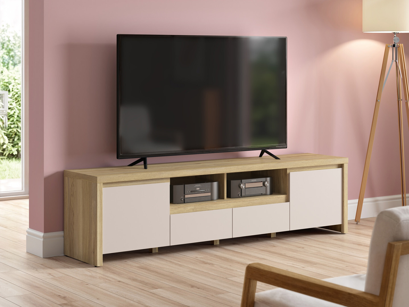 TV-bord Nolroma 143 (Egetræ + Kashmir)