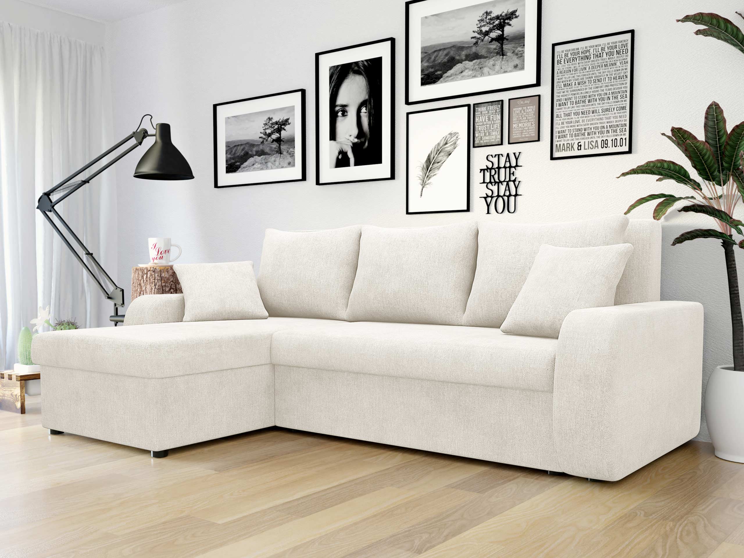 Hjørnesofa Comfivo Melissa (Spirit White)
