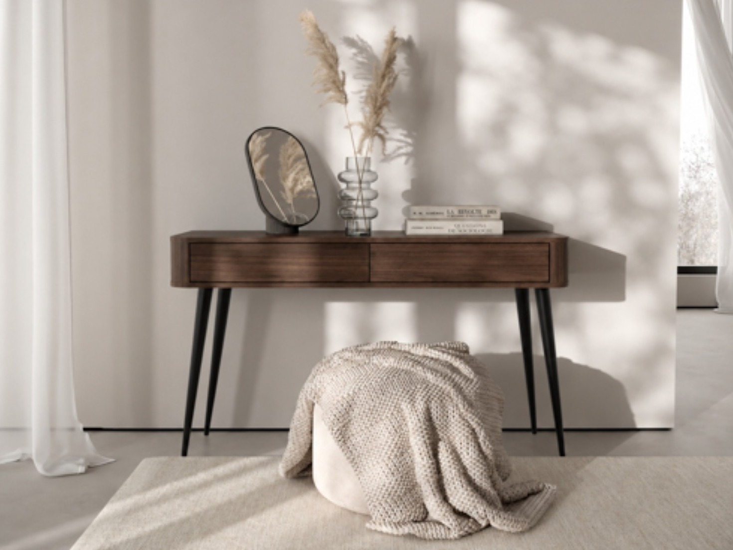 Konsolbord Belfera 103 (Mørk valnød)