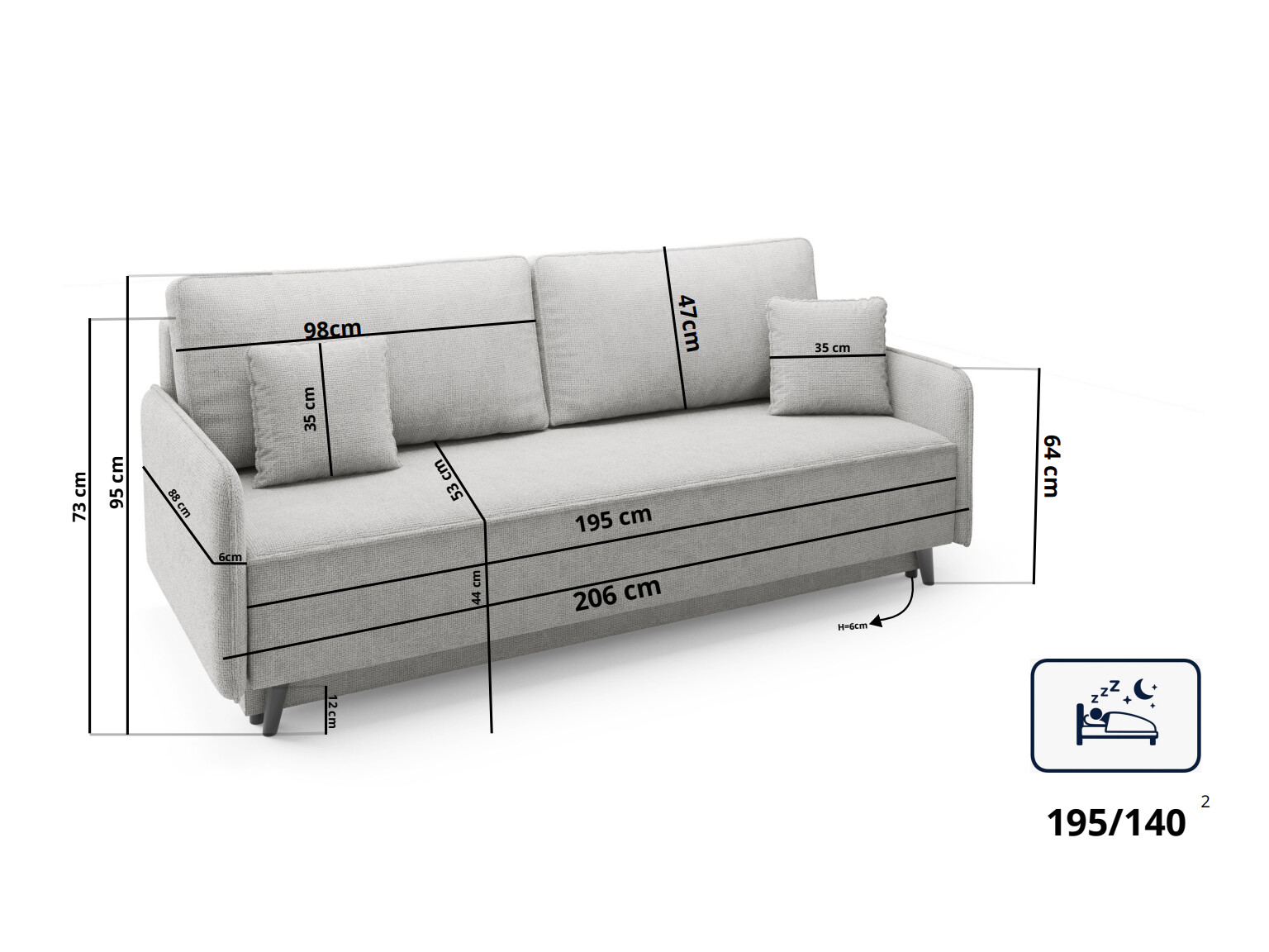 Sovesofa Alton 112 (Garden 05)