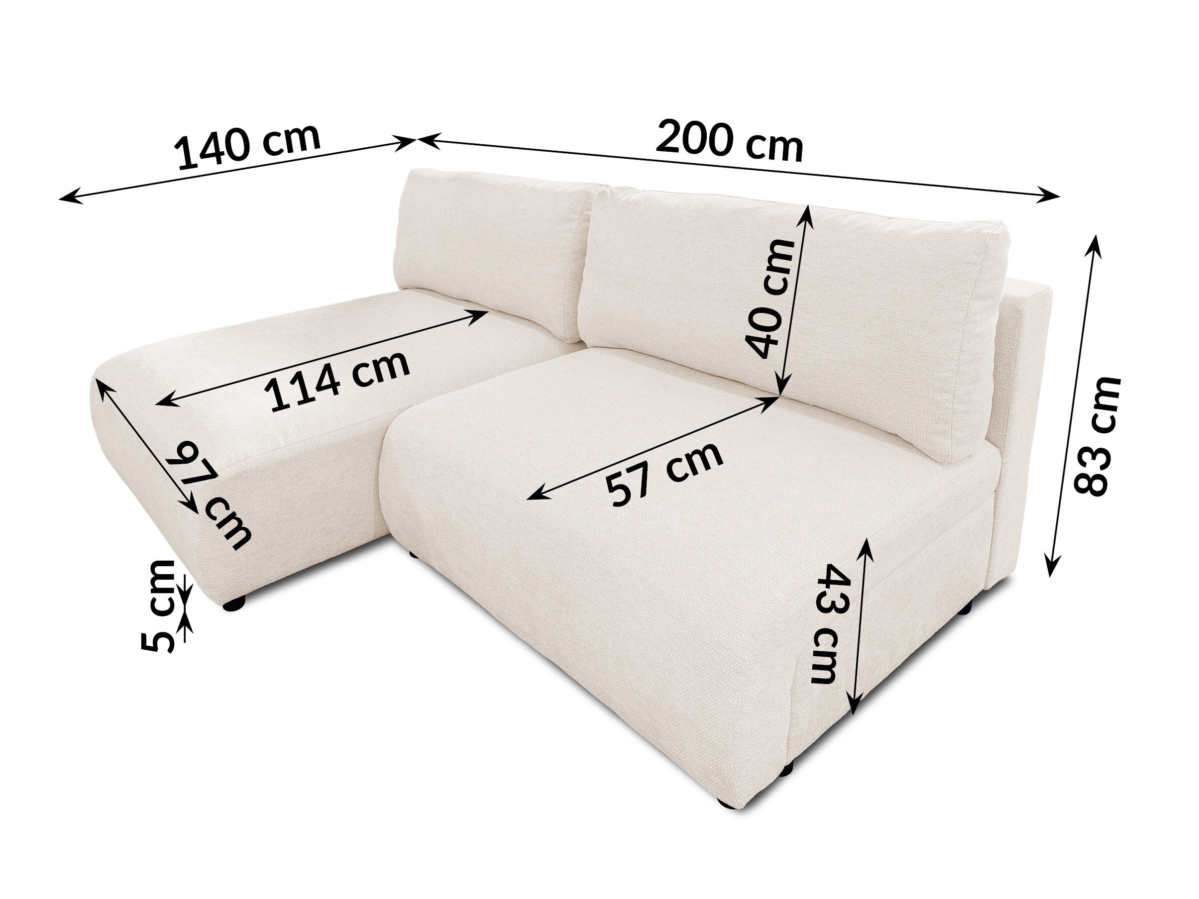 Hjørnesofa Rocklin 227 (Aragon 01)