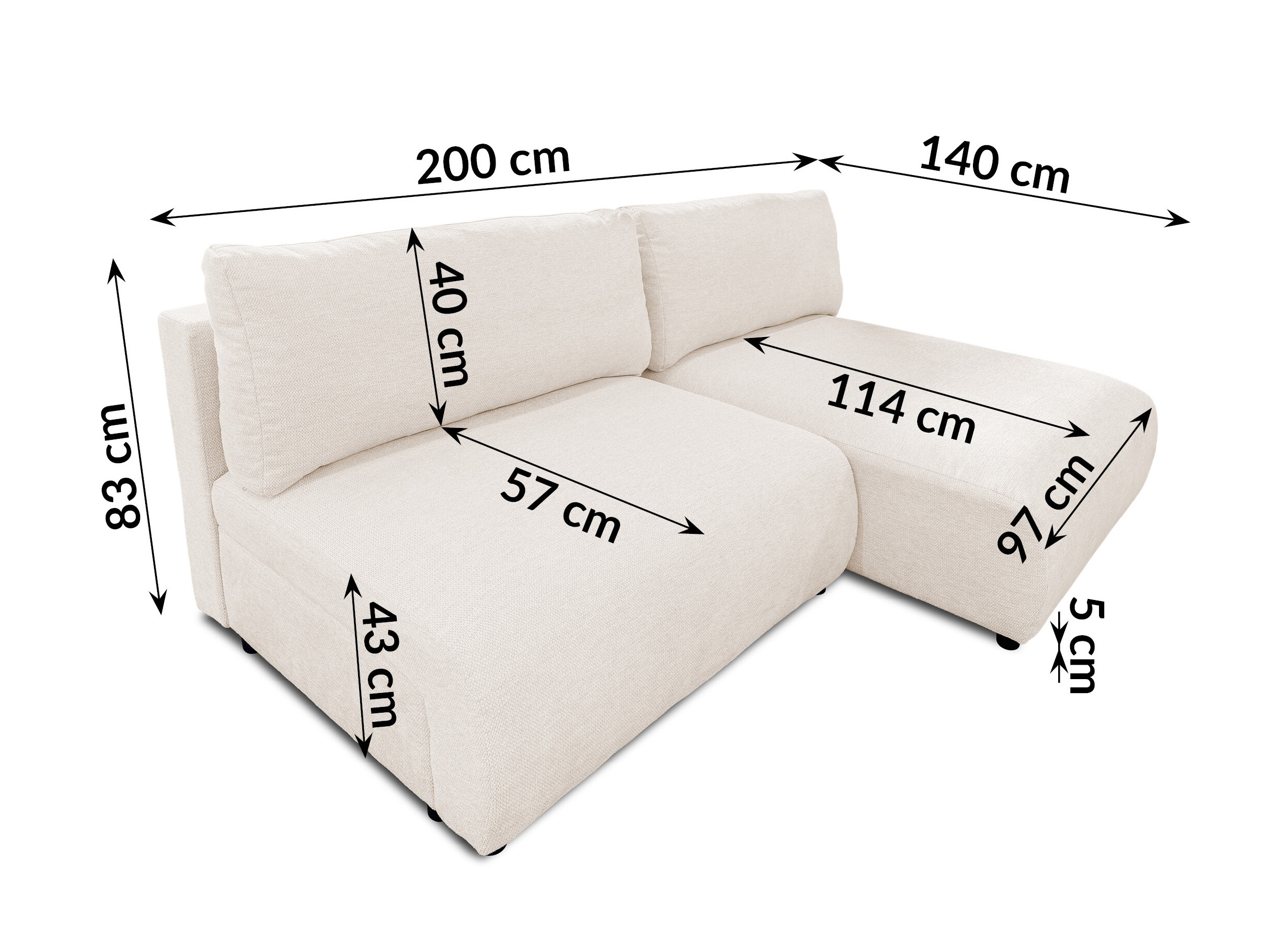 Hjørnesofa Rocklin 227 (Aragon 01)