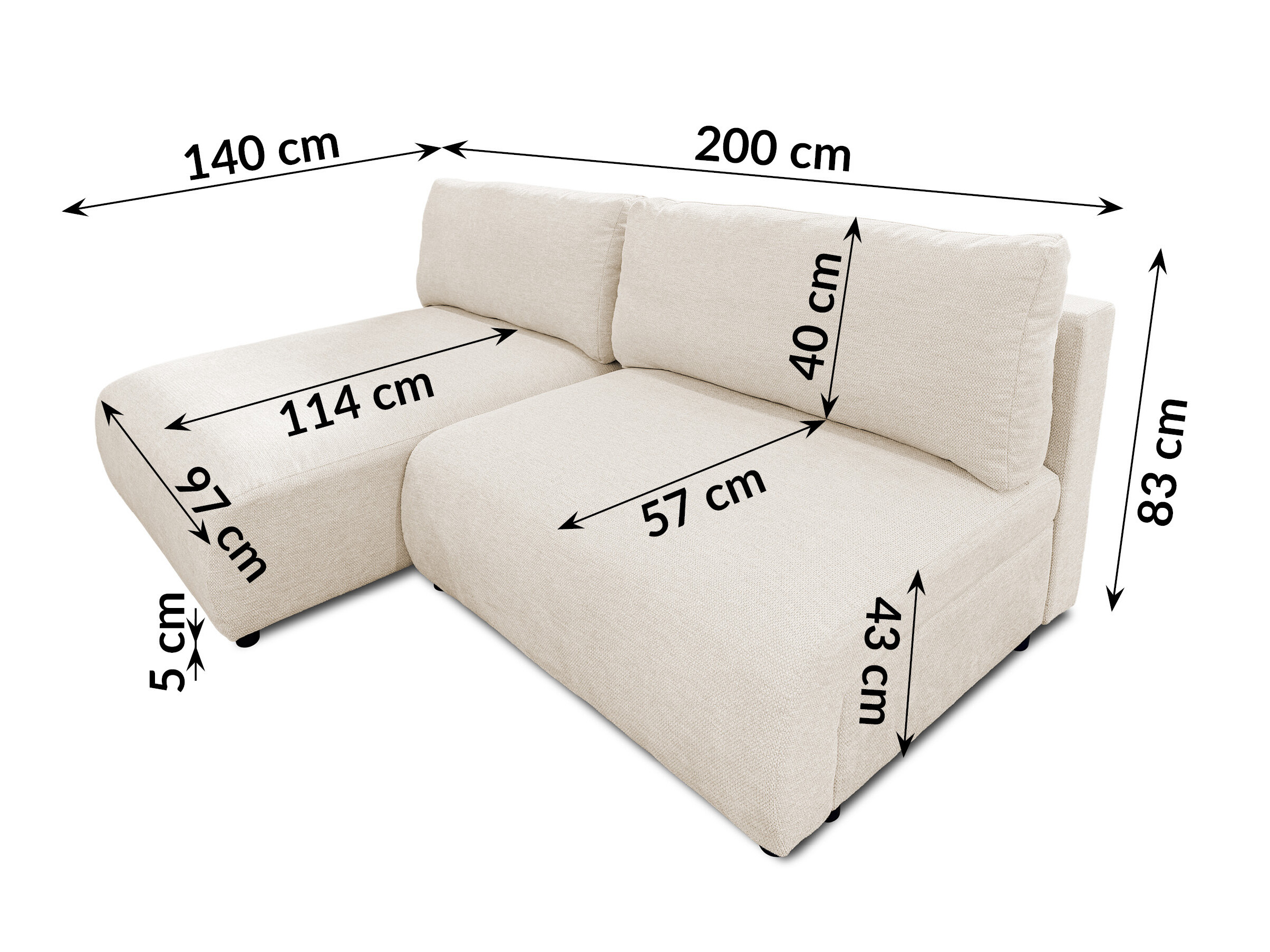 Hjørnesofa Rocklin 227 (Aragon 03)