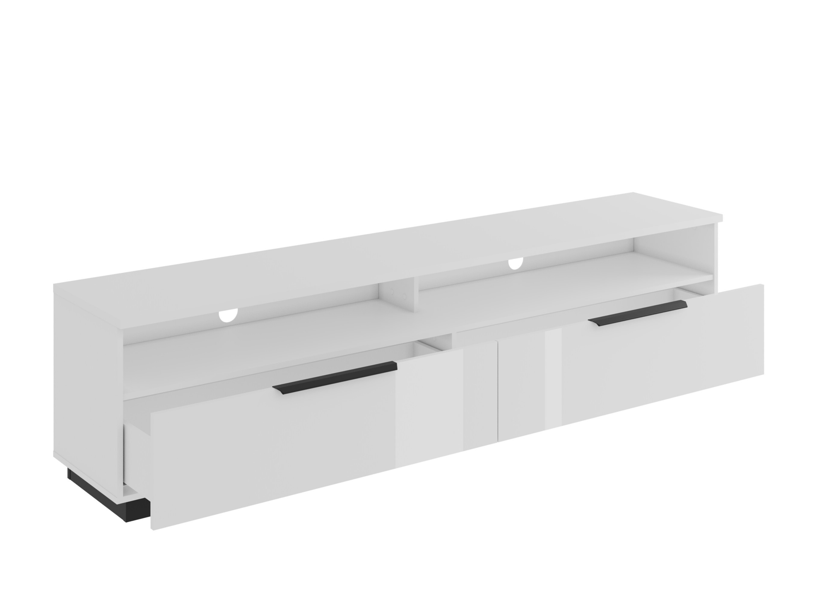 TV-bord Talevaro 102 (Hvid + Glansfuld hvid)