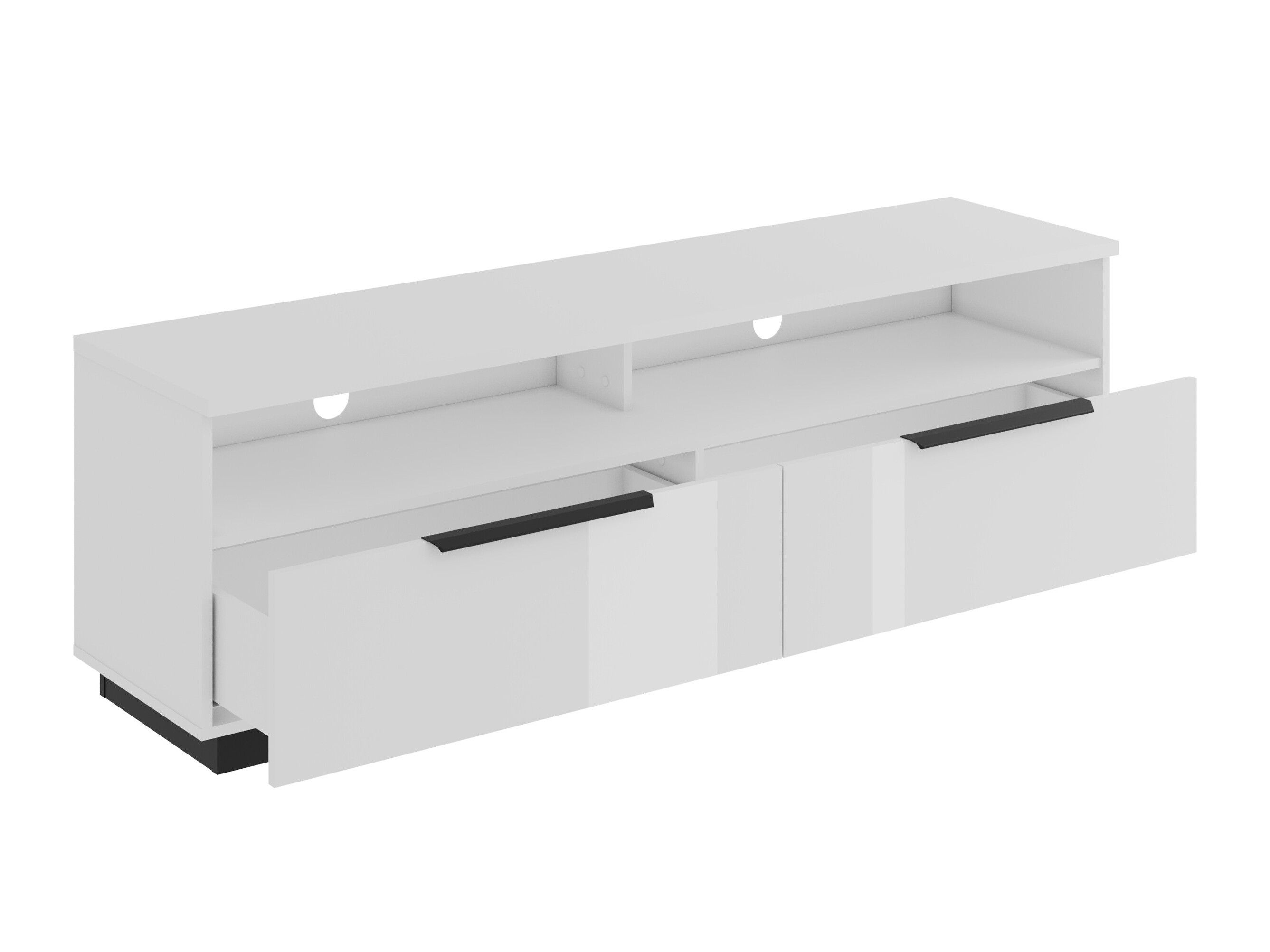 TV-bord Talevaro 103 (Hvid + Glansfuld hvid)