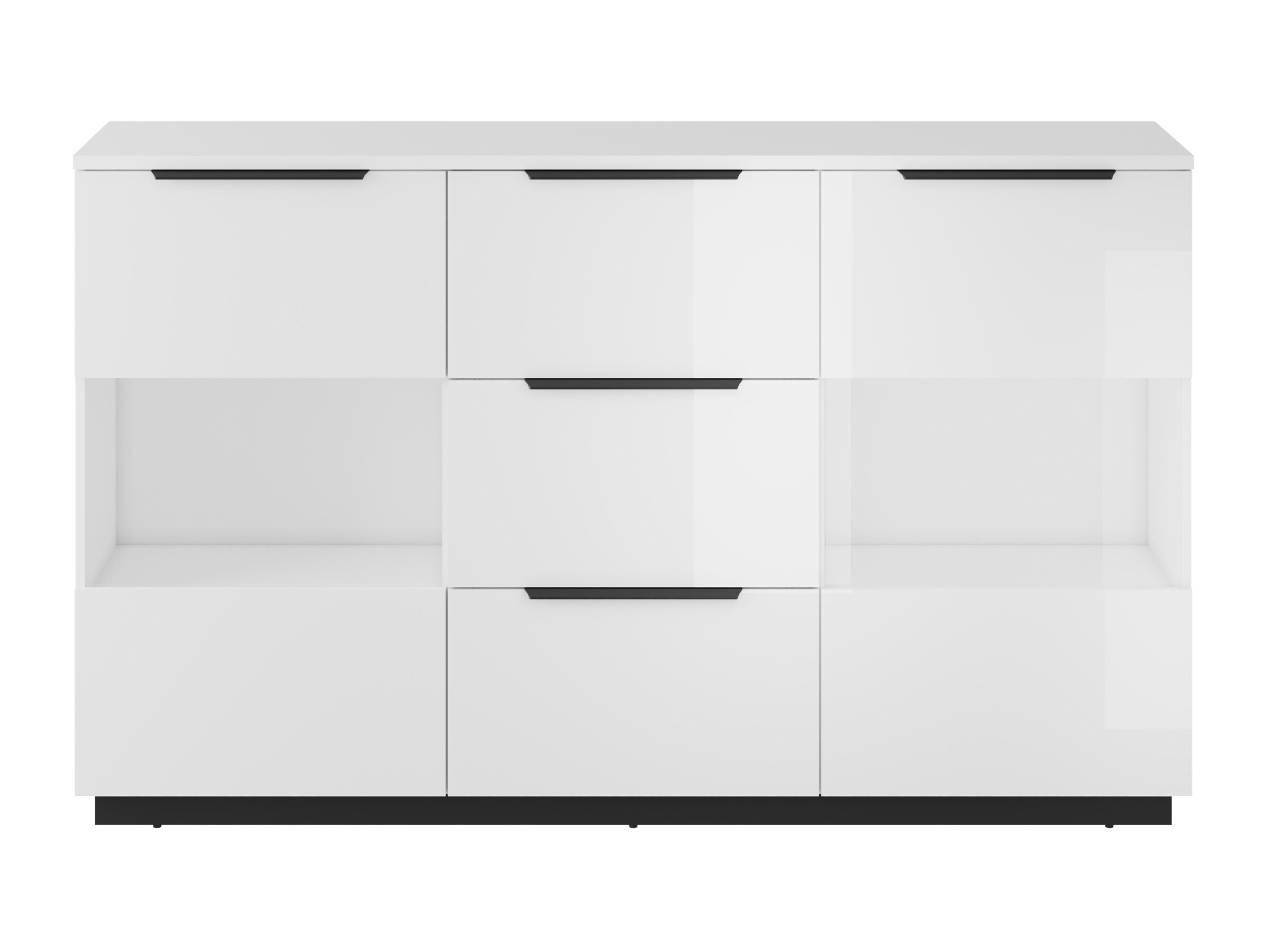 Kommode Talevaro 105 (Hvid + Glansfuld hvid)