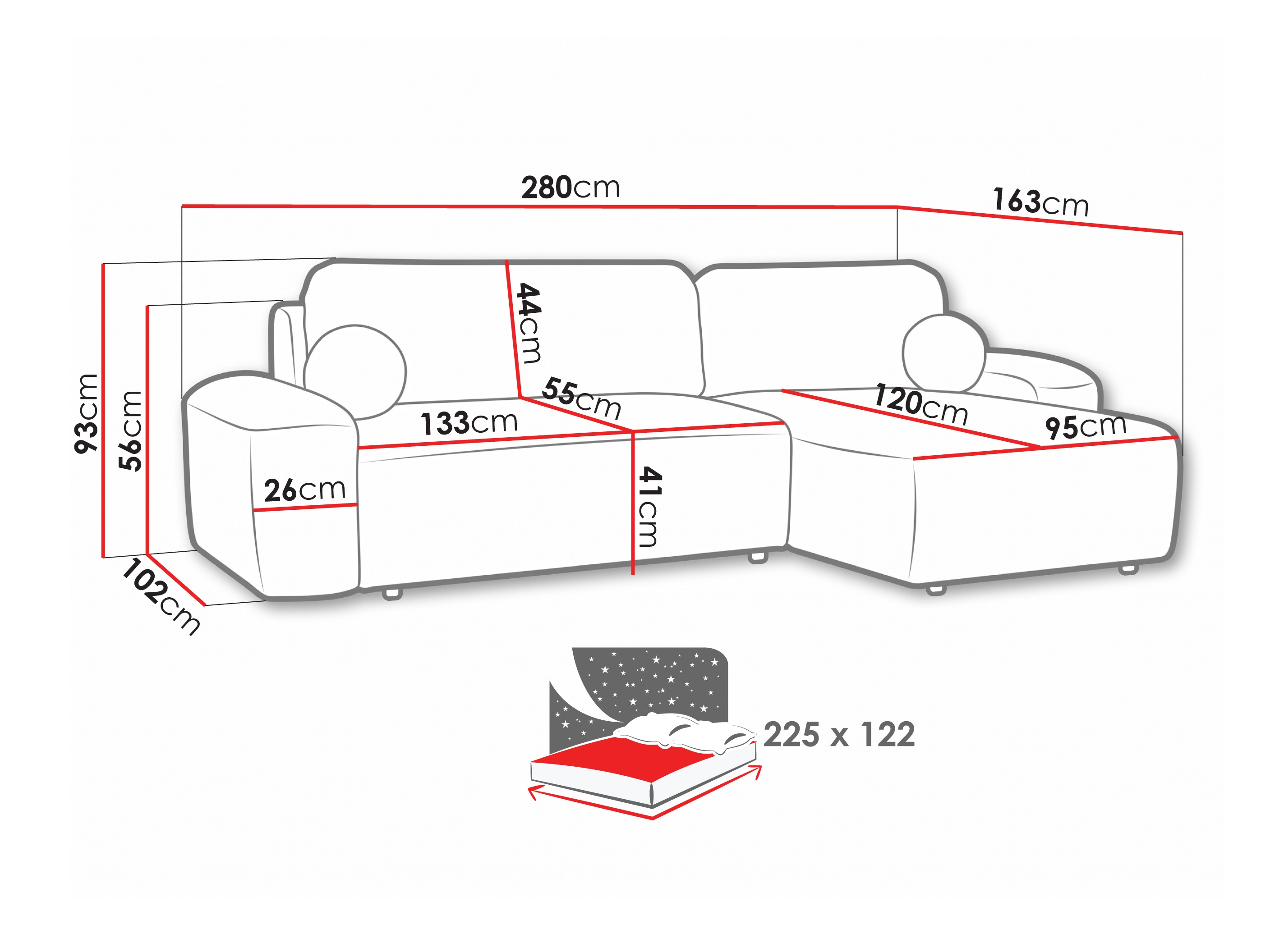 Hjørnesofa Margate 108 (Quelle 18)