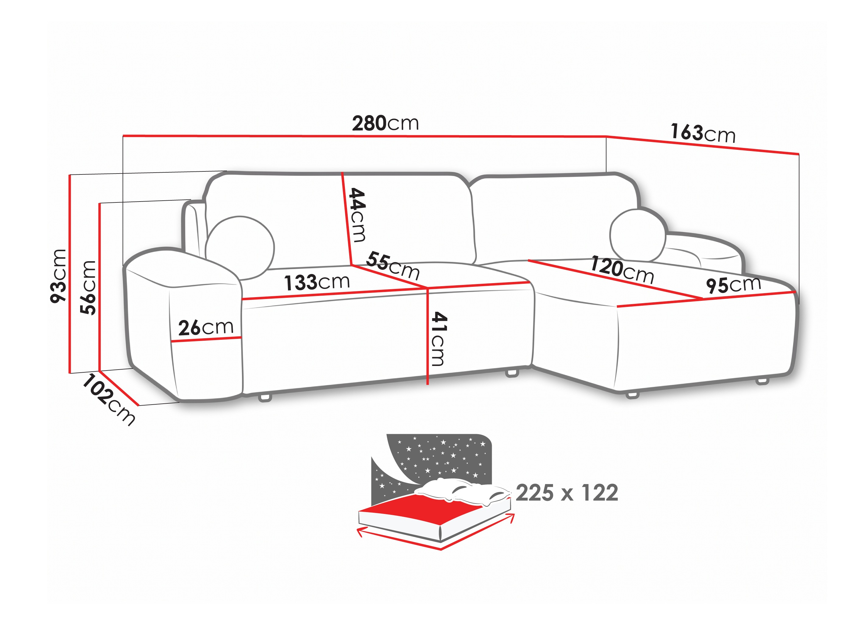 Hjørnesofa Margate 108 (Quelle 92)