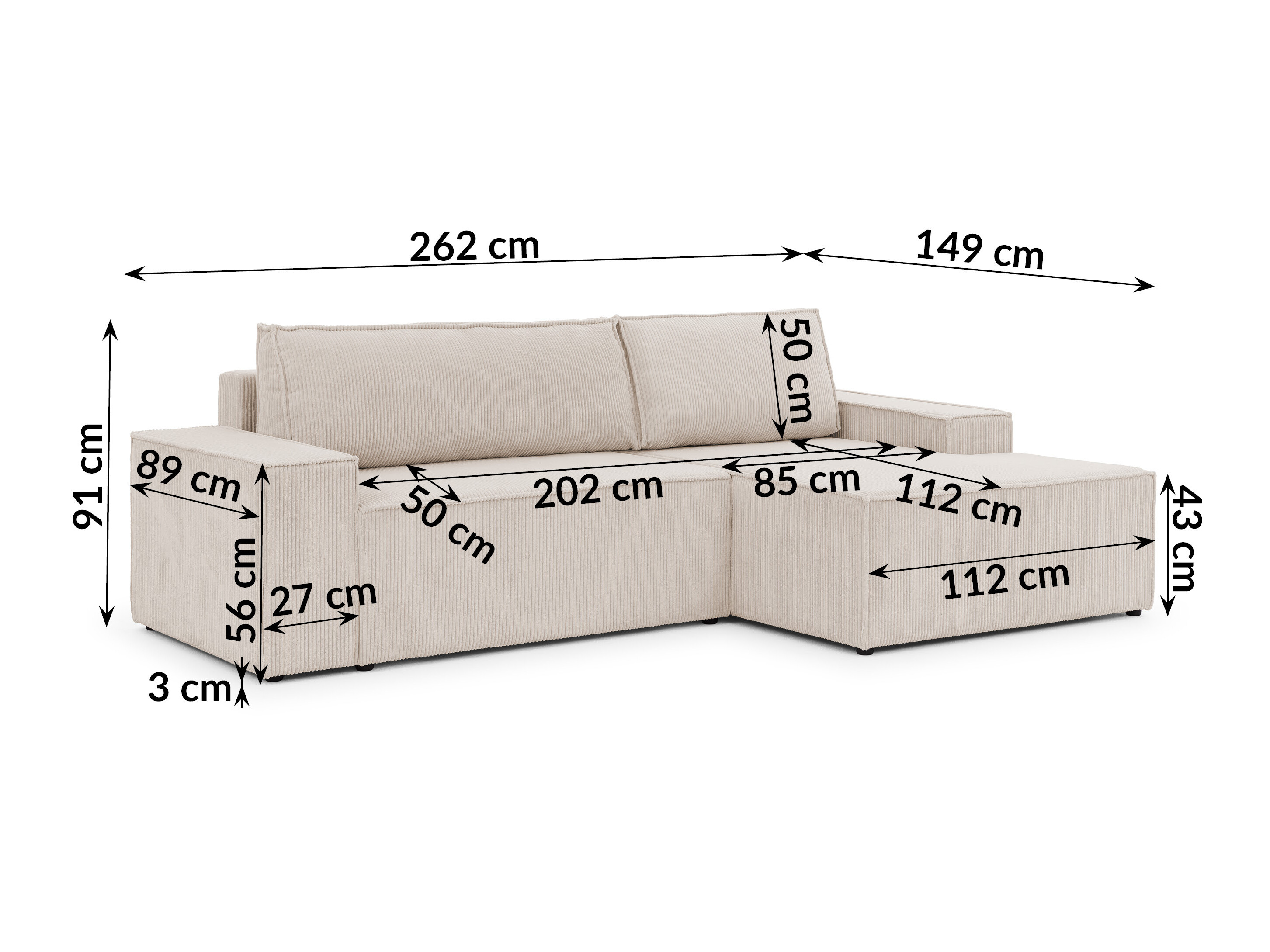 Hjørnesofa Rocklin 229 (Lincoln 03)