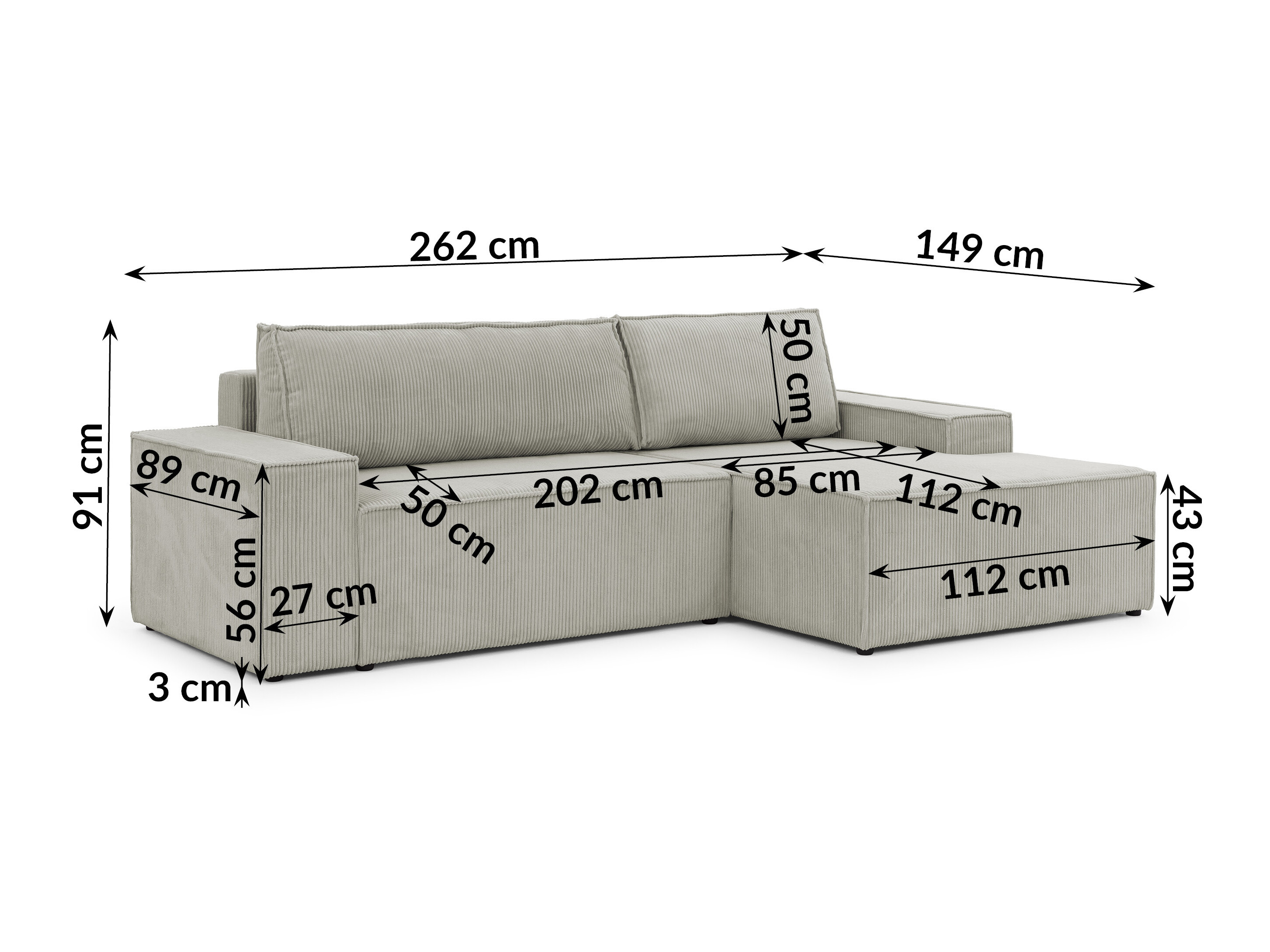 Hjørnesofa Rocklin 229 (Lincoln 09)