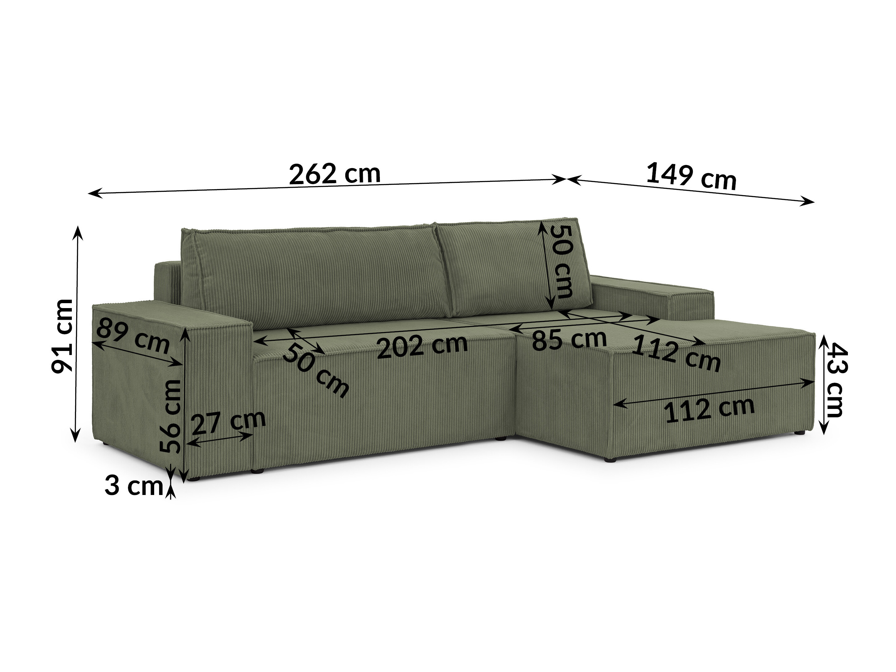 Hjørnesofa Rocklin 229 (Lincoln 37)