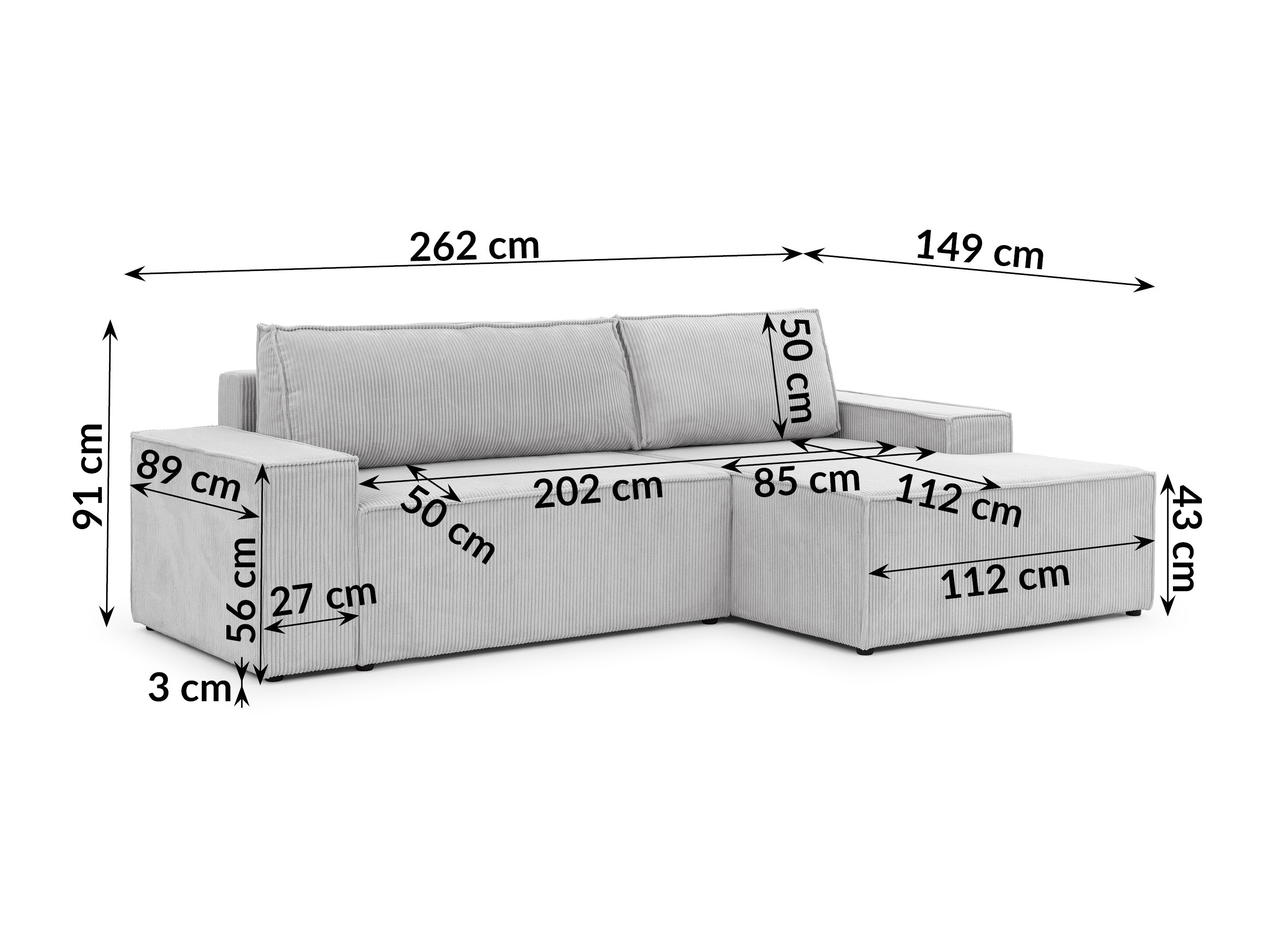 Hjørnesofa Rocklin 229 (Lincoln 86)