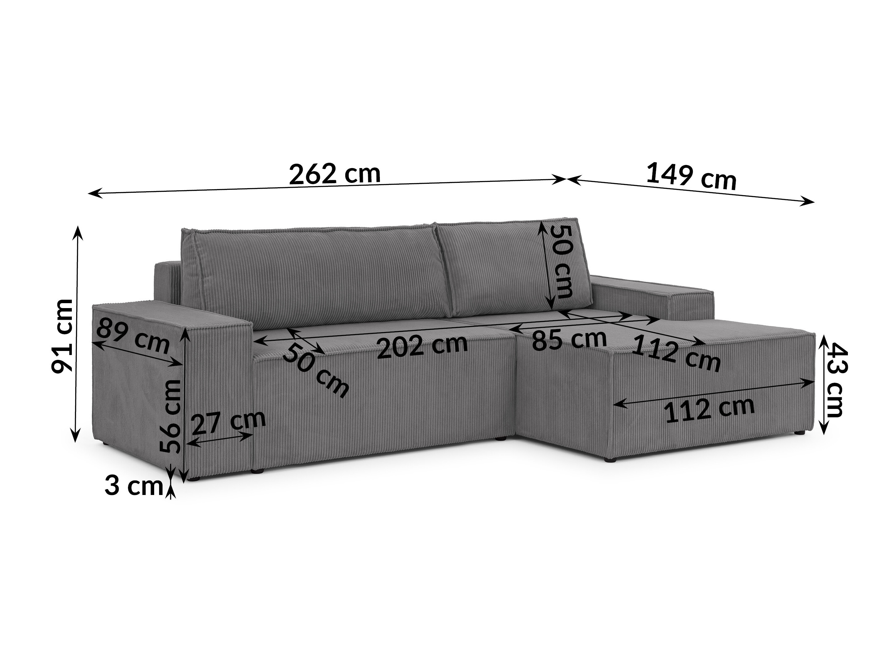 Hjørnesofa Rocklin 229 (Lincoln 90)
