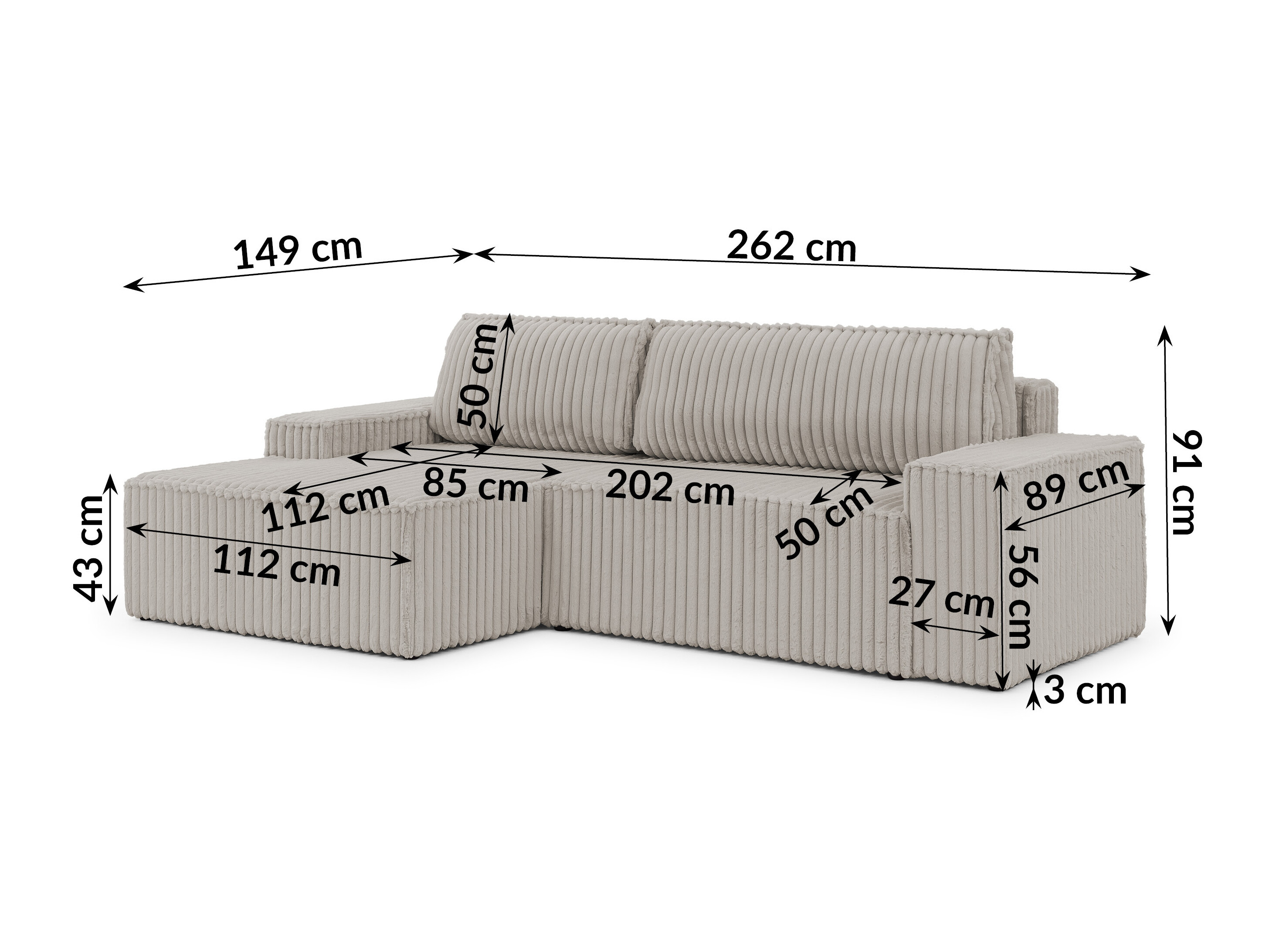 Hjørnesofa Rocklin 229 (Vito 07)