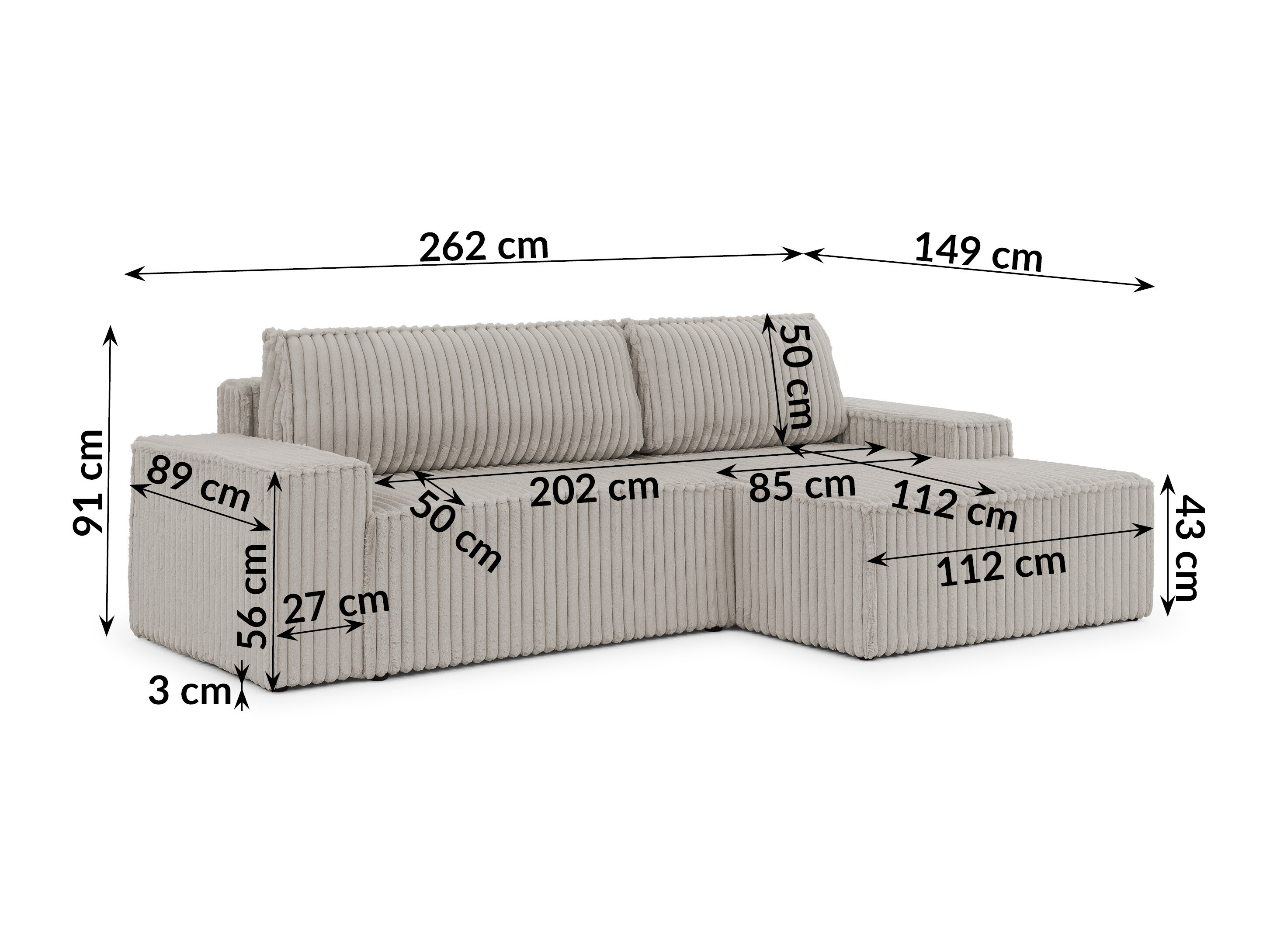 Hjørnesofa Rocklin 229 (Vito 07)