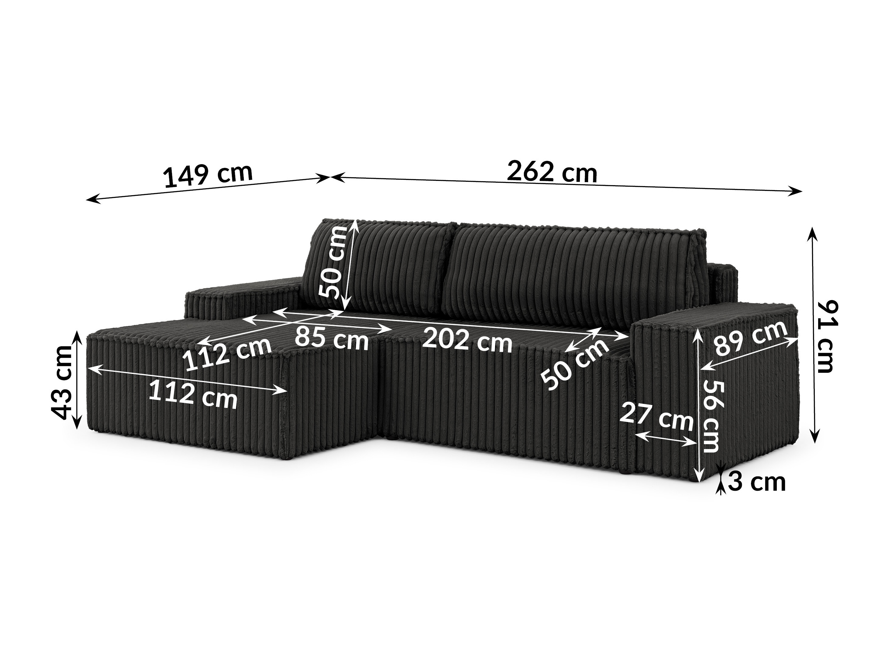 Hjørnesofa Rocklin 229 (Vito 18)