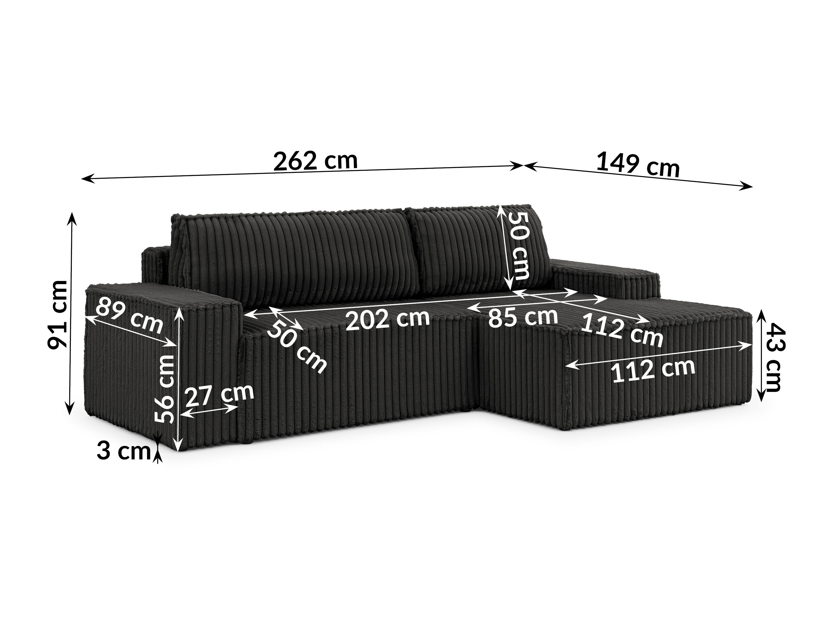 Hjørnesofa Rocklin 229 (Vito 18)