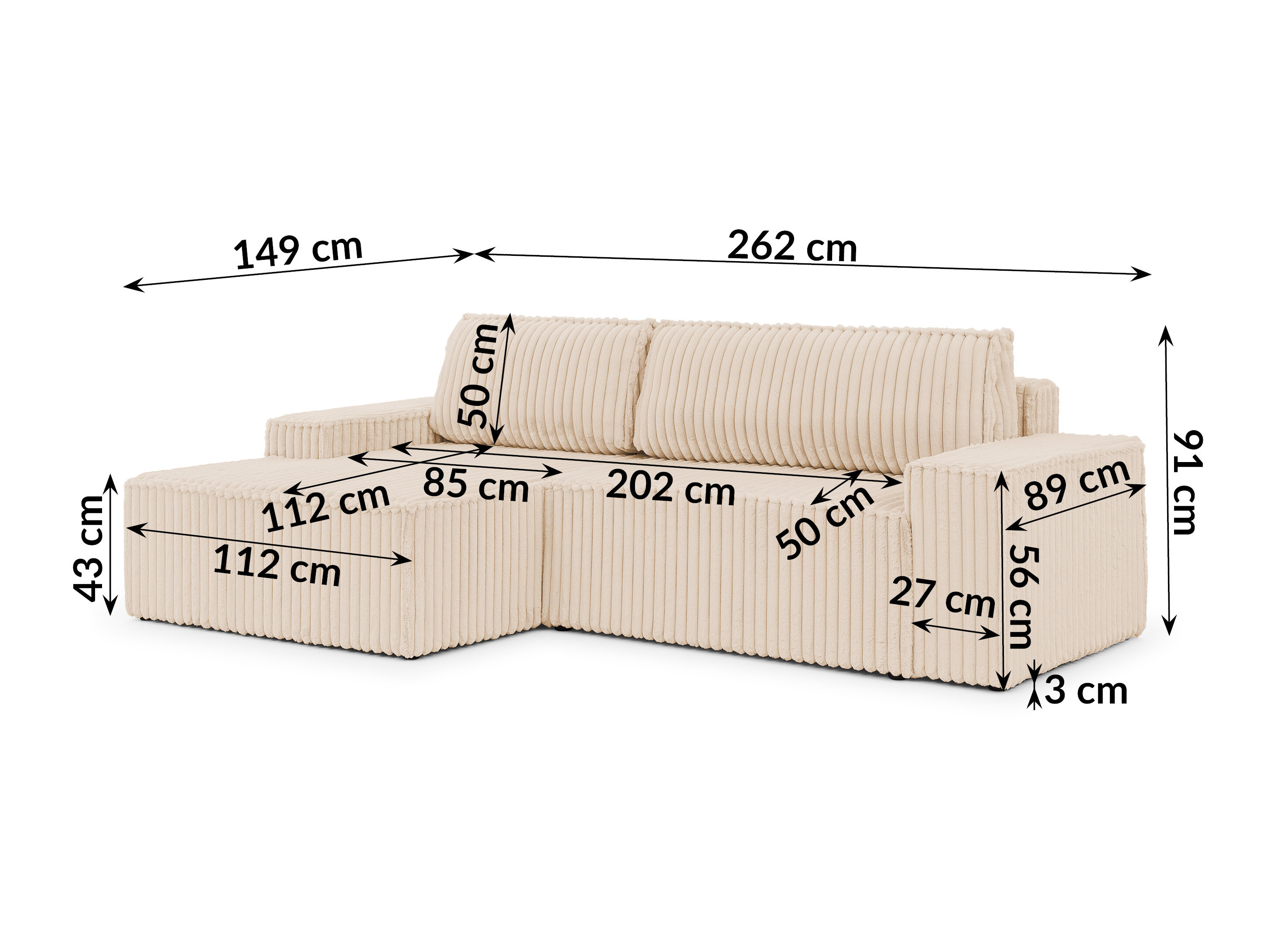 Hjørnesofa Rocklin 229 (Vito 23)