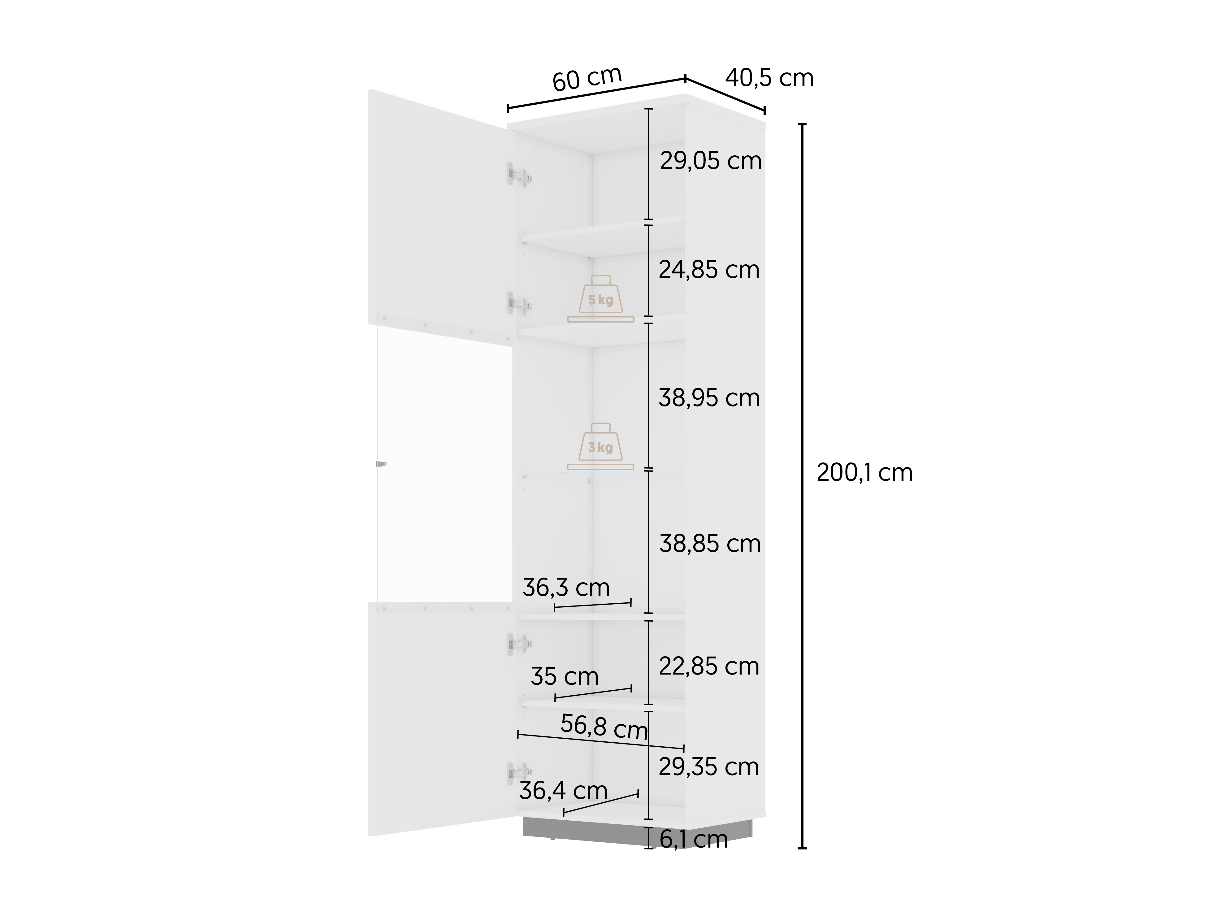 Stuemøbelsæt Talevaro 106 (Hvid + Glansfuld hvid)