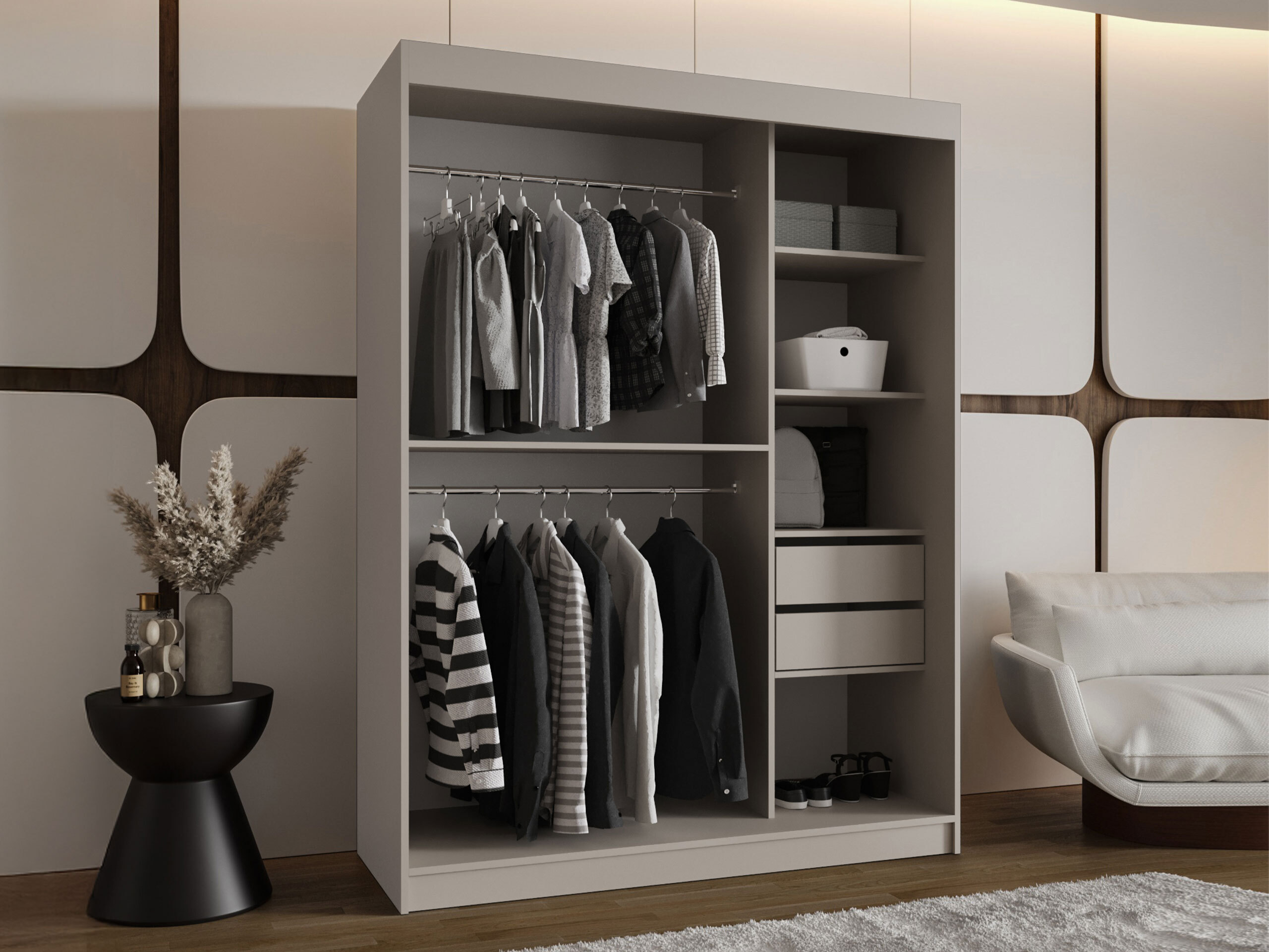 Garderobeskab Hartford 527 (Sort)