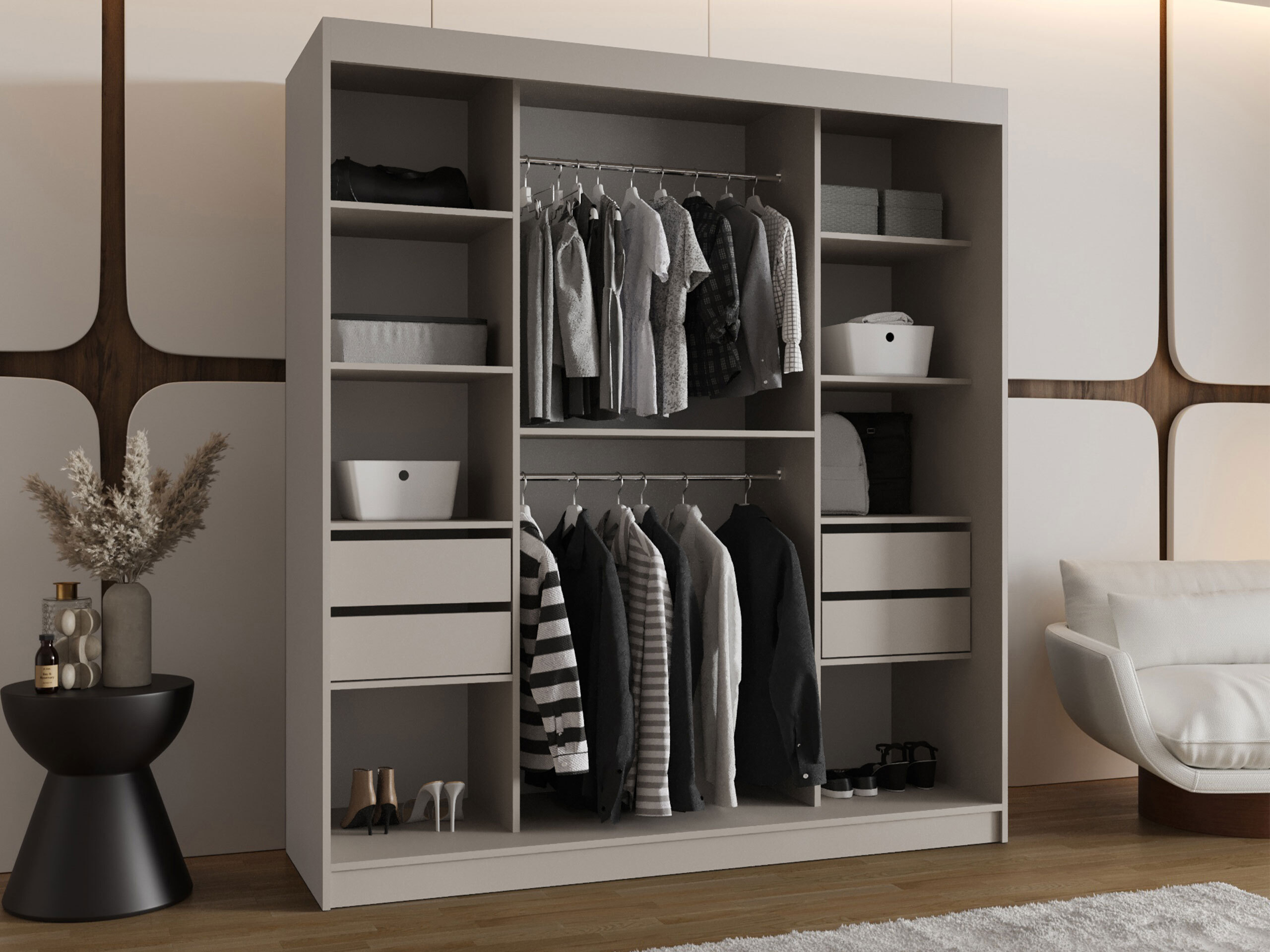 Garderobeskab Hartford 529 (Sort)