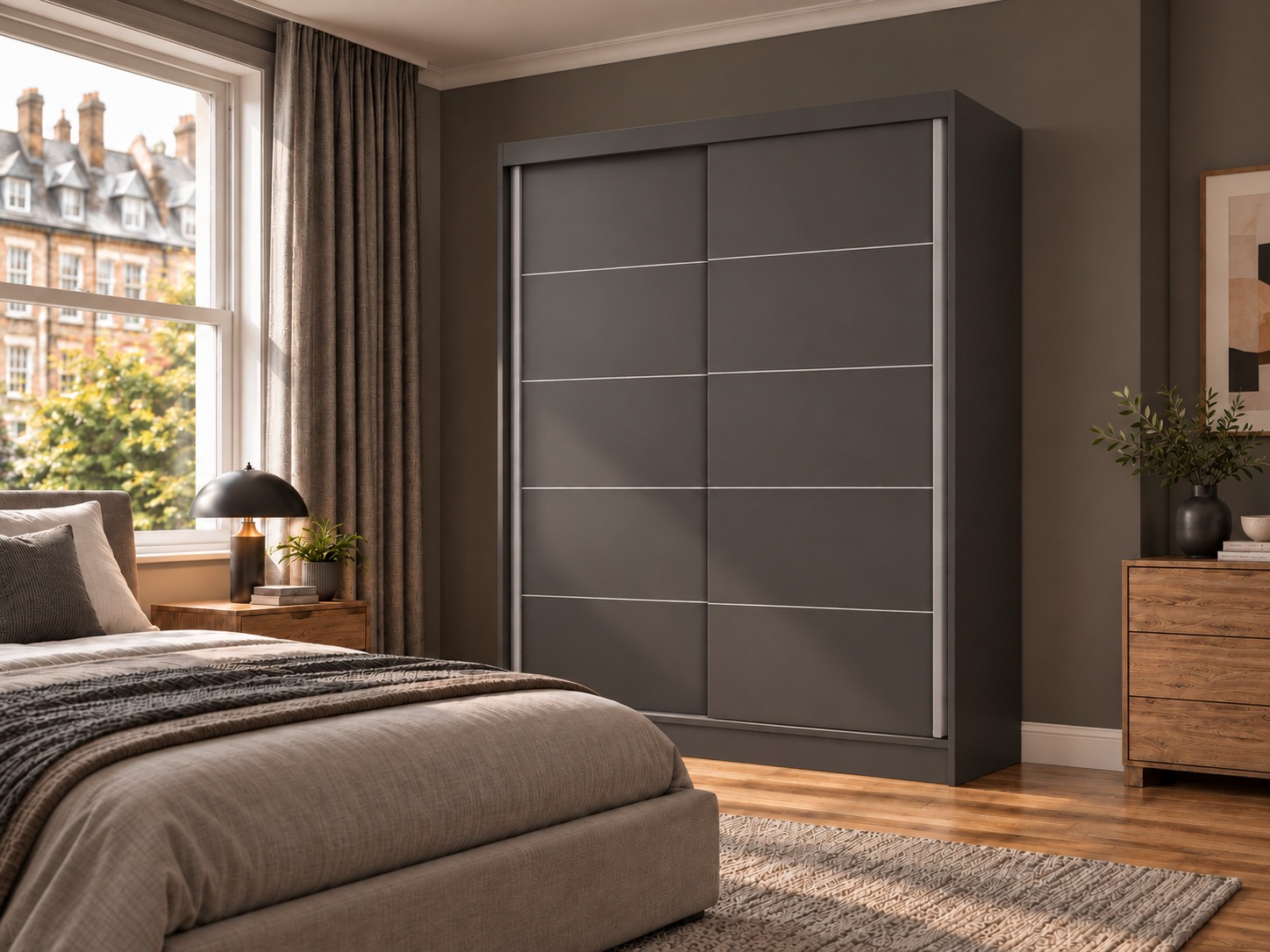 Garderobeskab Mandeville 164 (Antracit)