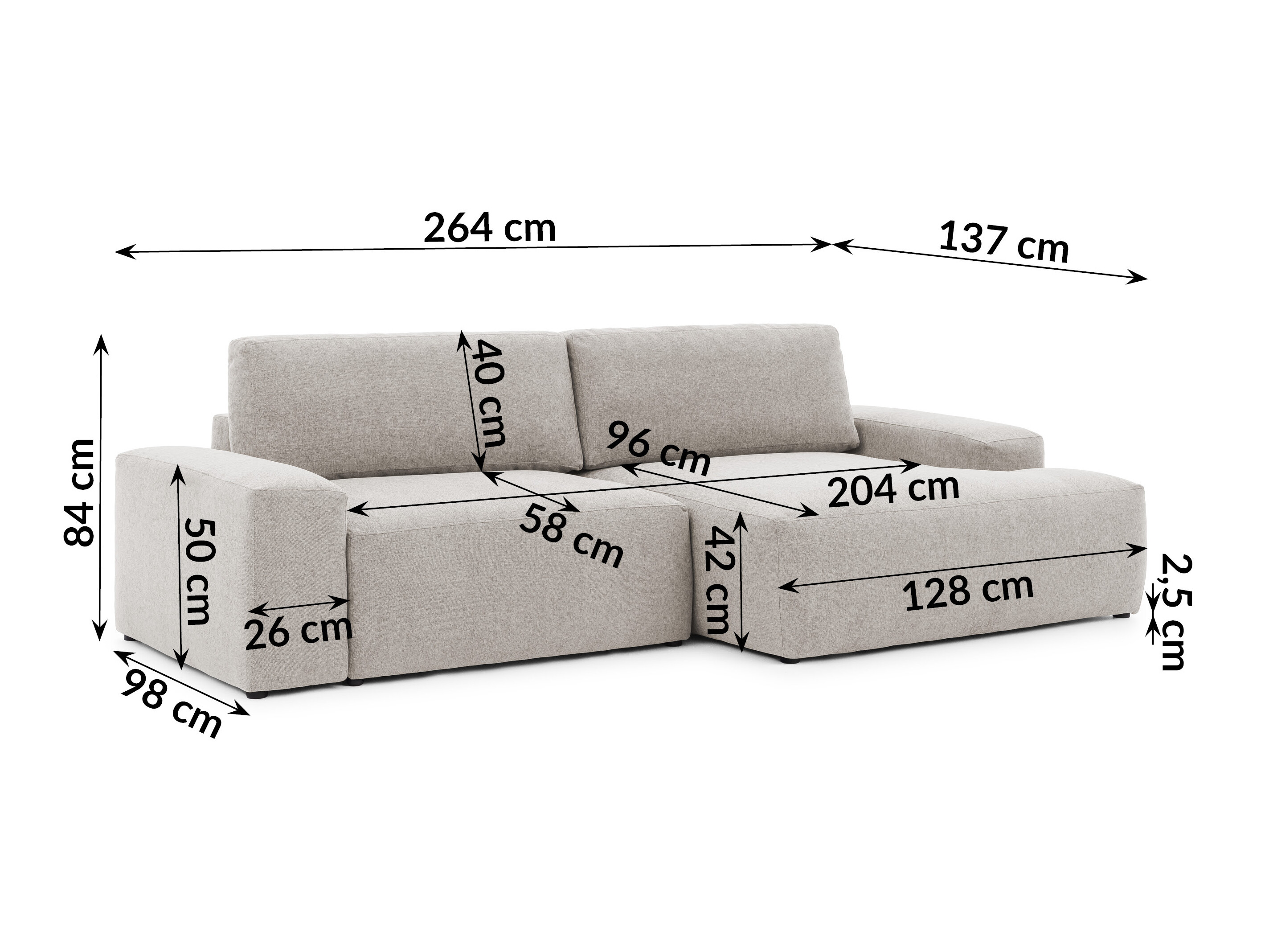 Hjørnesofa Rocklin 237 (Alta 04)