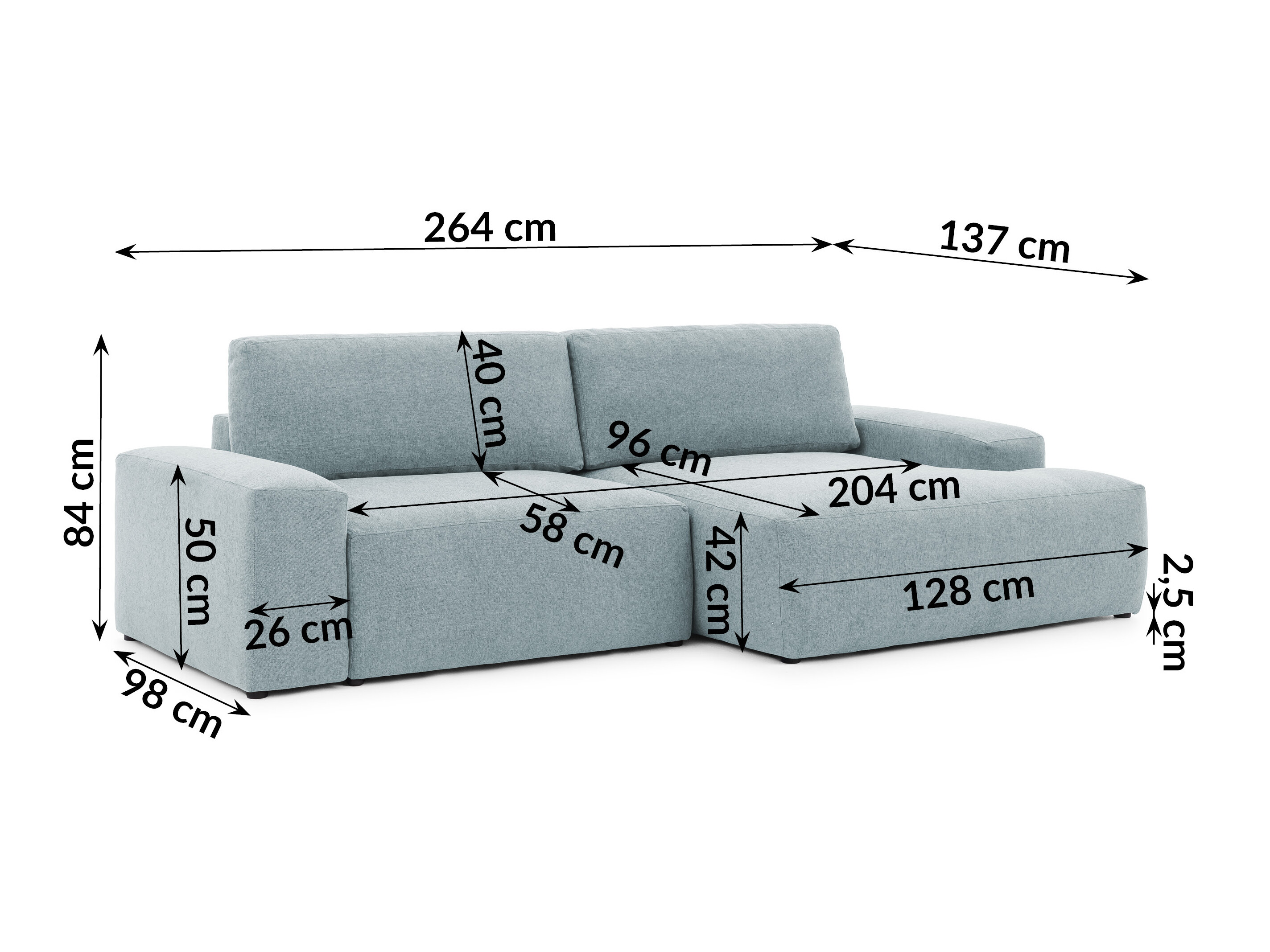 Hjørnesofa Rocklin 237 (Alta 12)