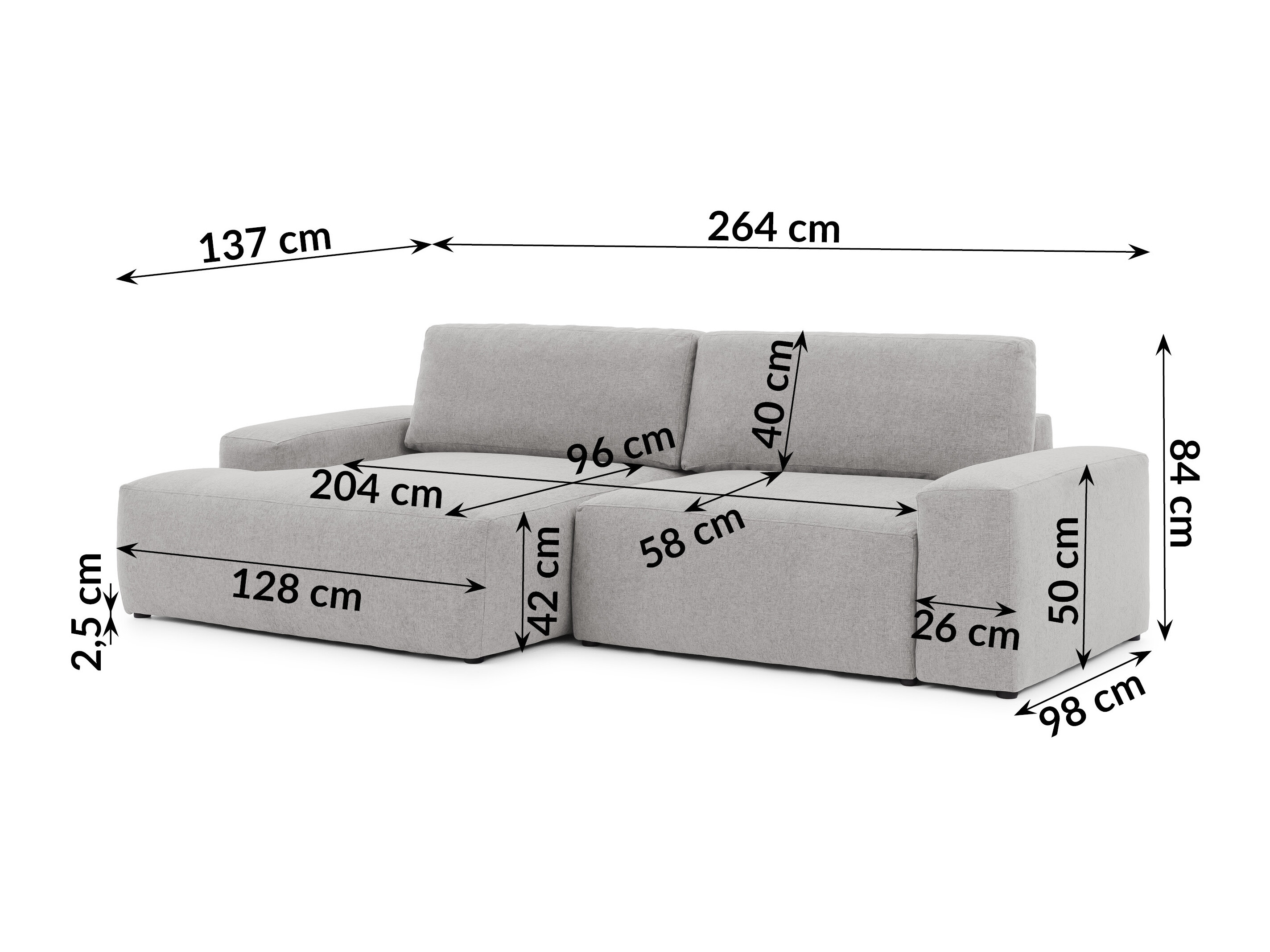 Hjørnesofa Rocklin 237 (Alta 15)