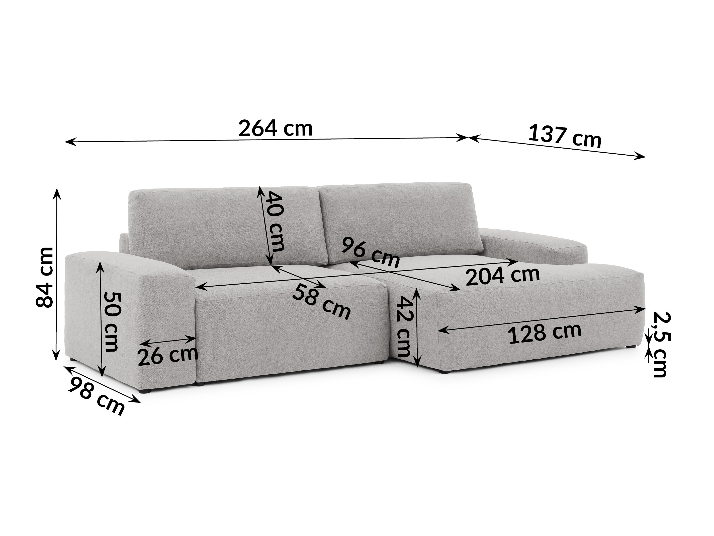 Hjørnesofa Rocklin 237 (Alta 15)