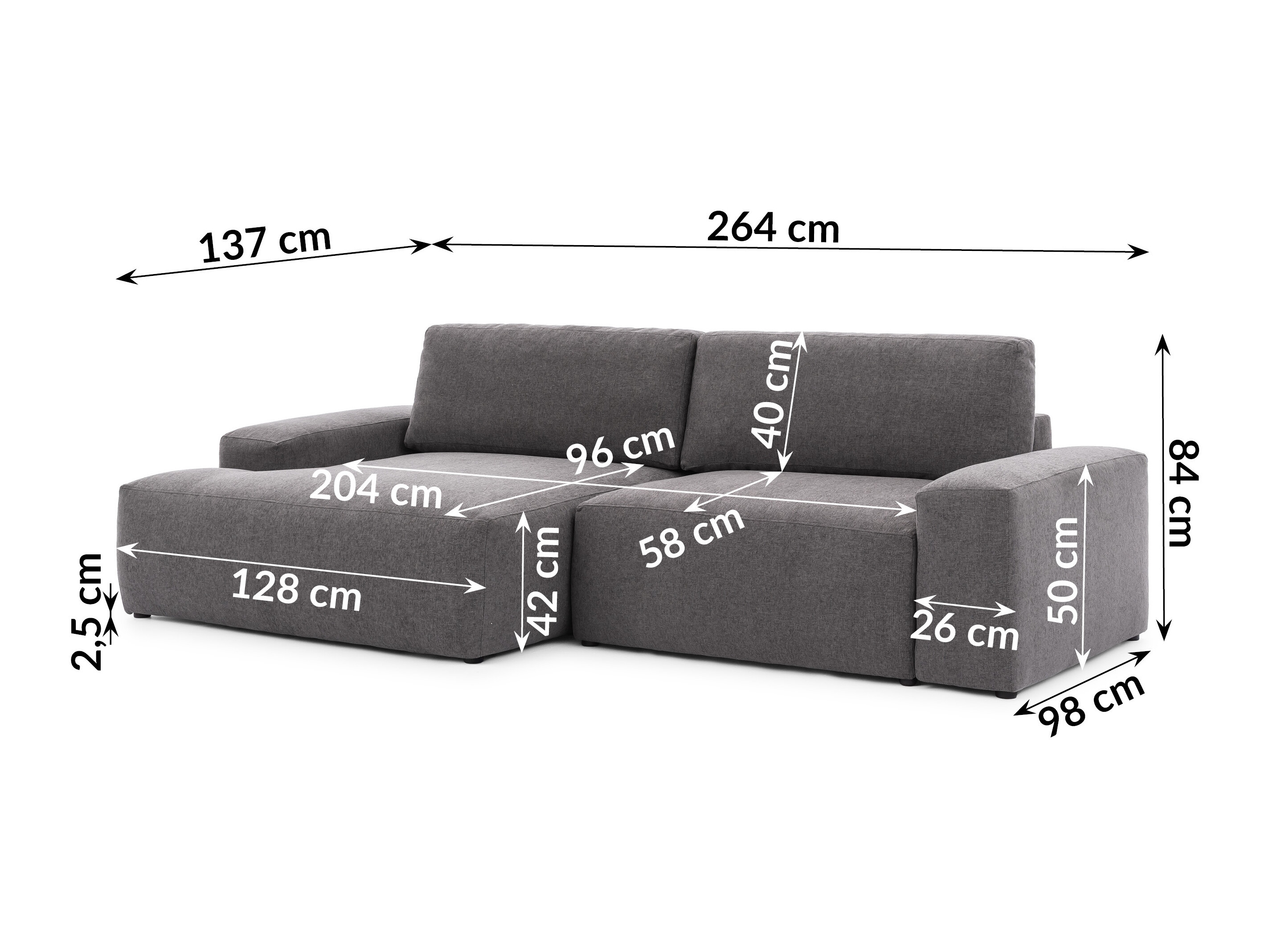 Hjørnesofa Rocklin 237 (Alta 17)