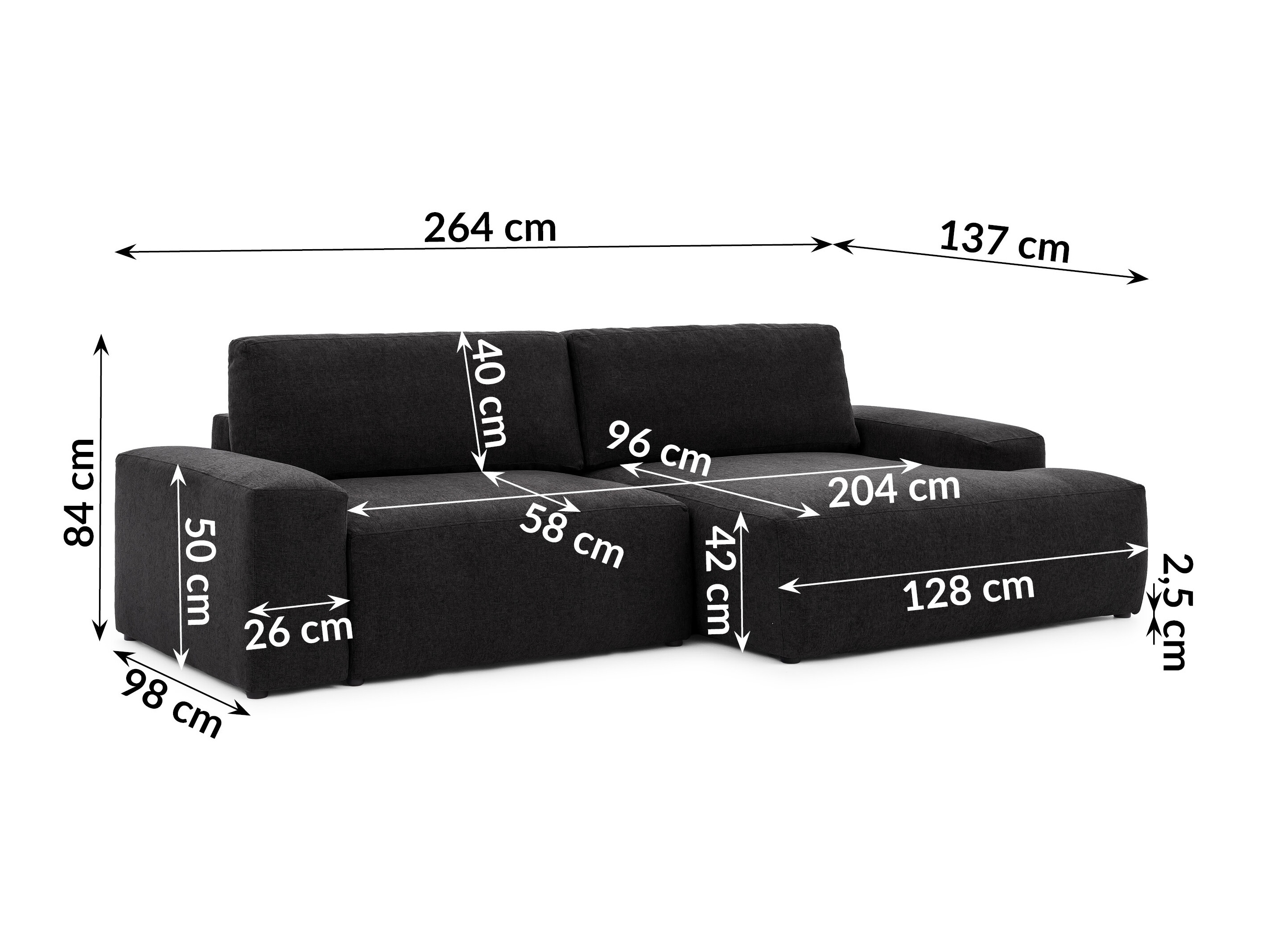 Hjørnesofa Rocklin 237 (Alta 18)