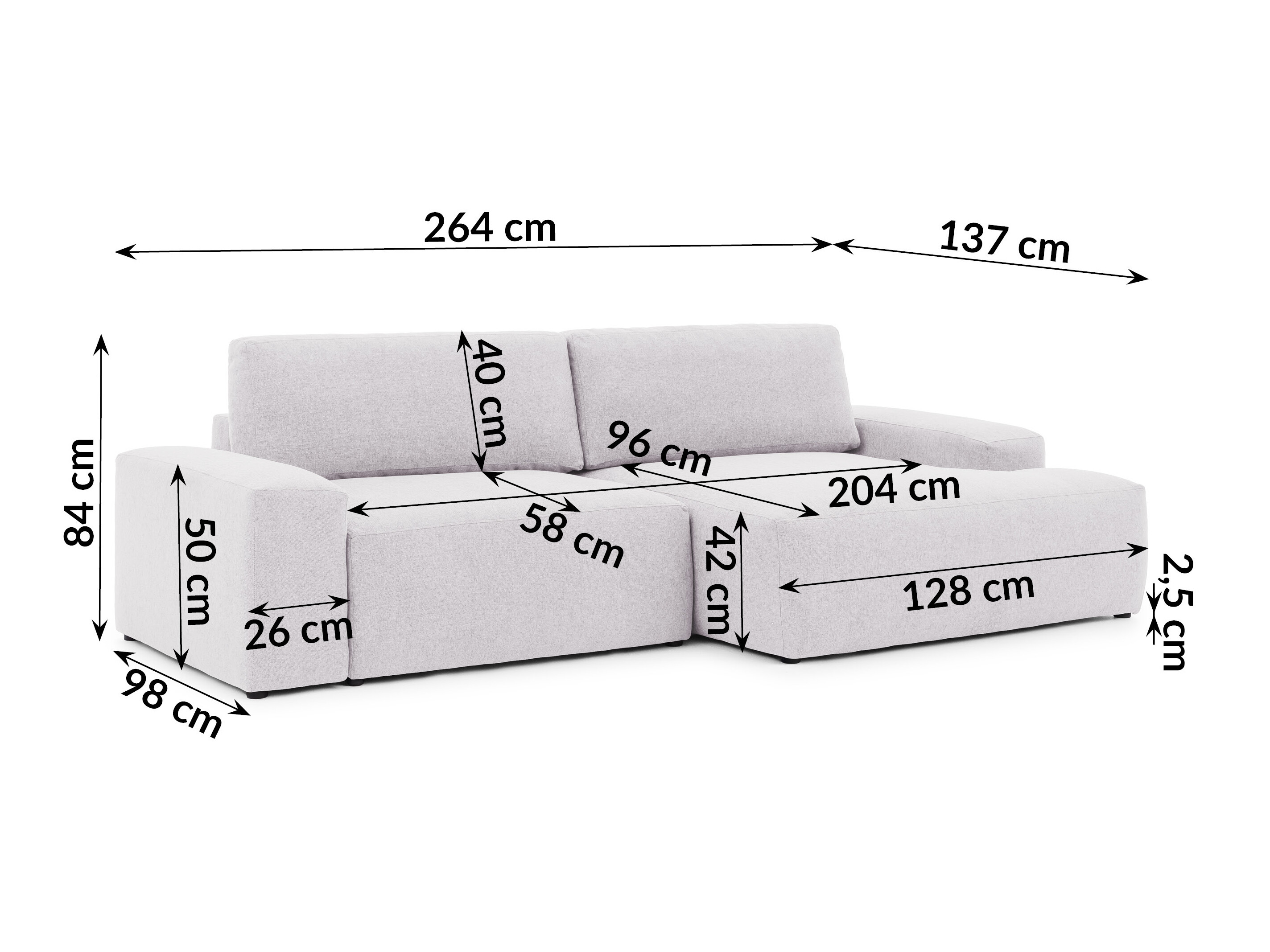 Hjørnesofa Rocklin 237 (Alta 21)