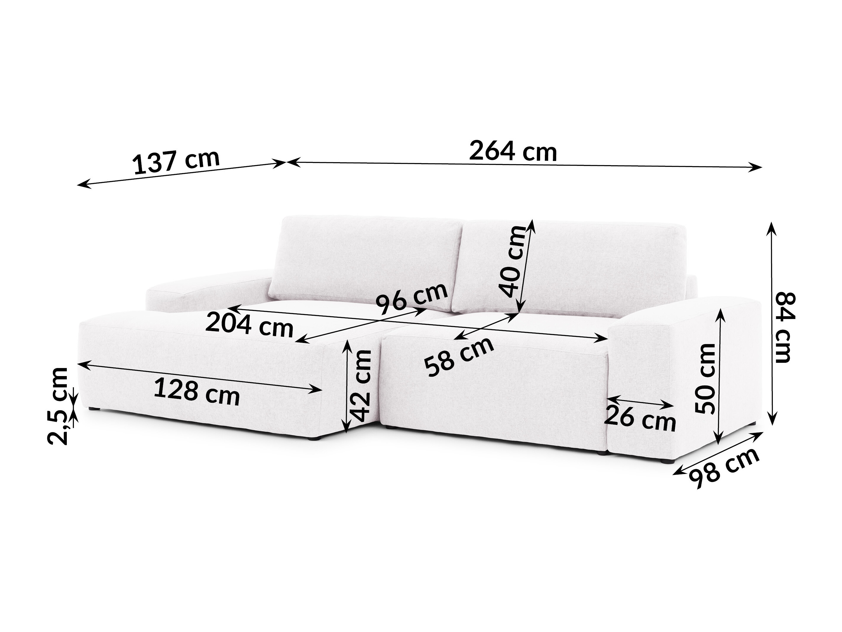 Hjørnesofa Rocklin 237 (Alta 23)