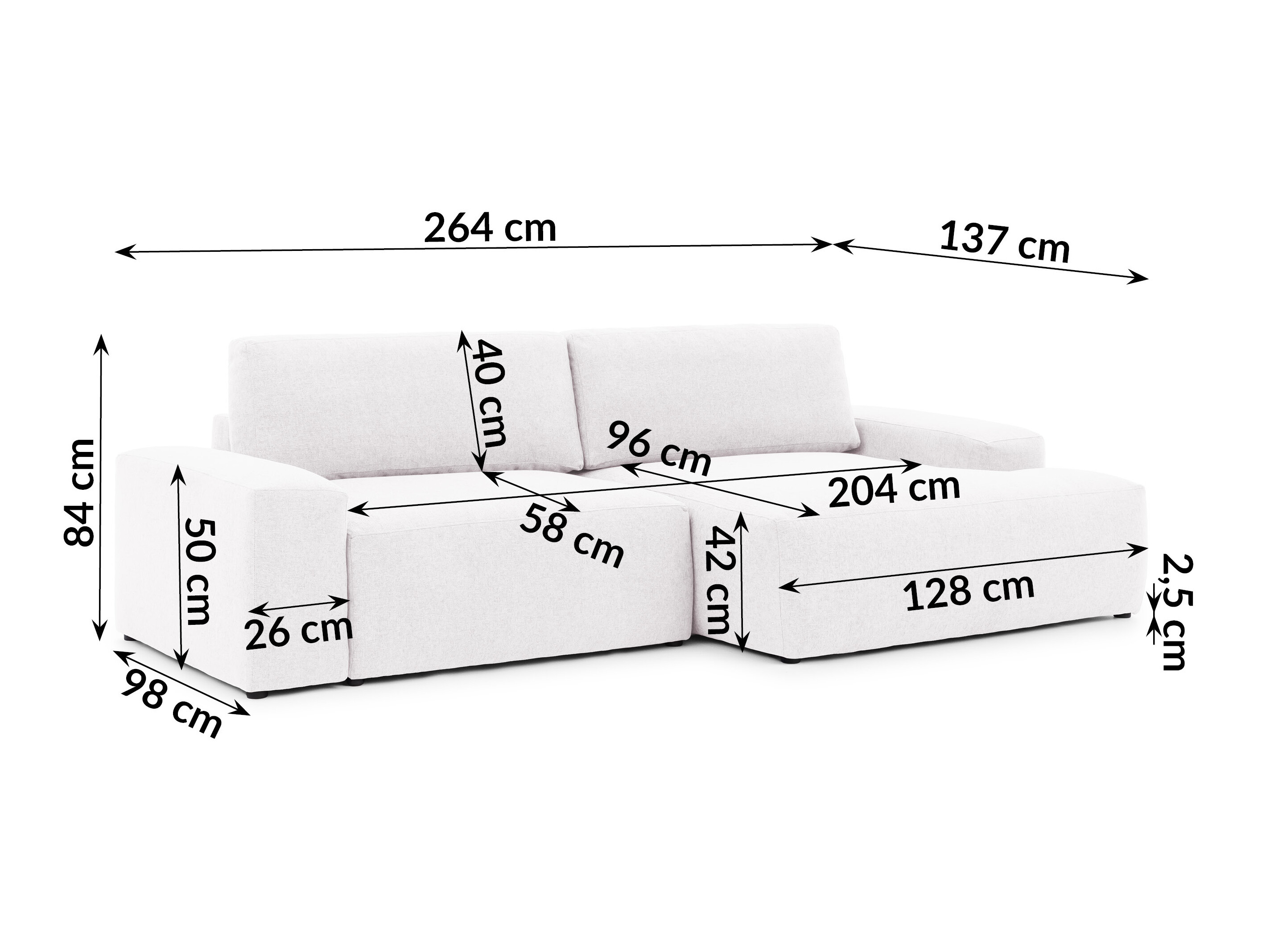 Hjørnesofa Rocklin 237 (Alta 23)